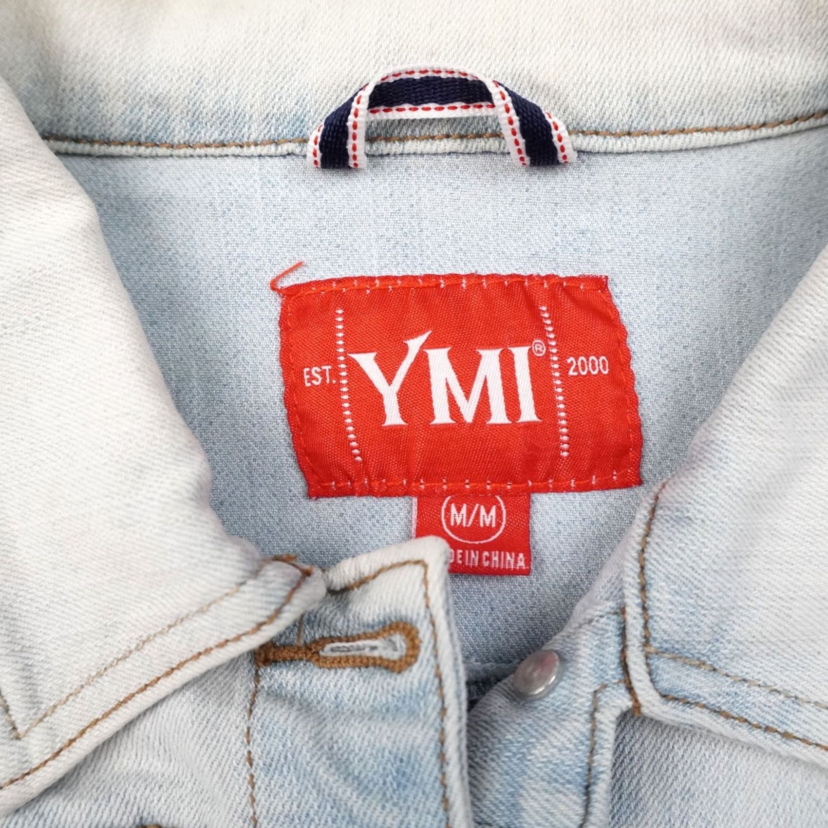 Doublet YMI Denim Jacket Blue Light Wash Womens M Jacket Pocket Lightweight Casual 90s Bohemian Biker Spring Fall Size M / US 6-8 / IT 42-44 - 5 Thumbnail