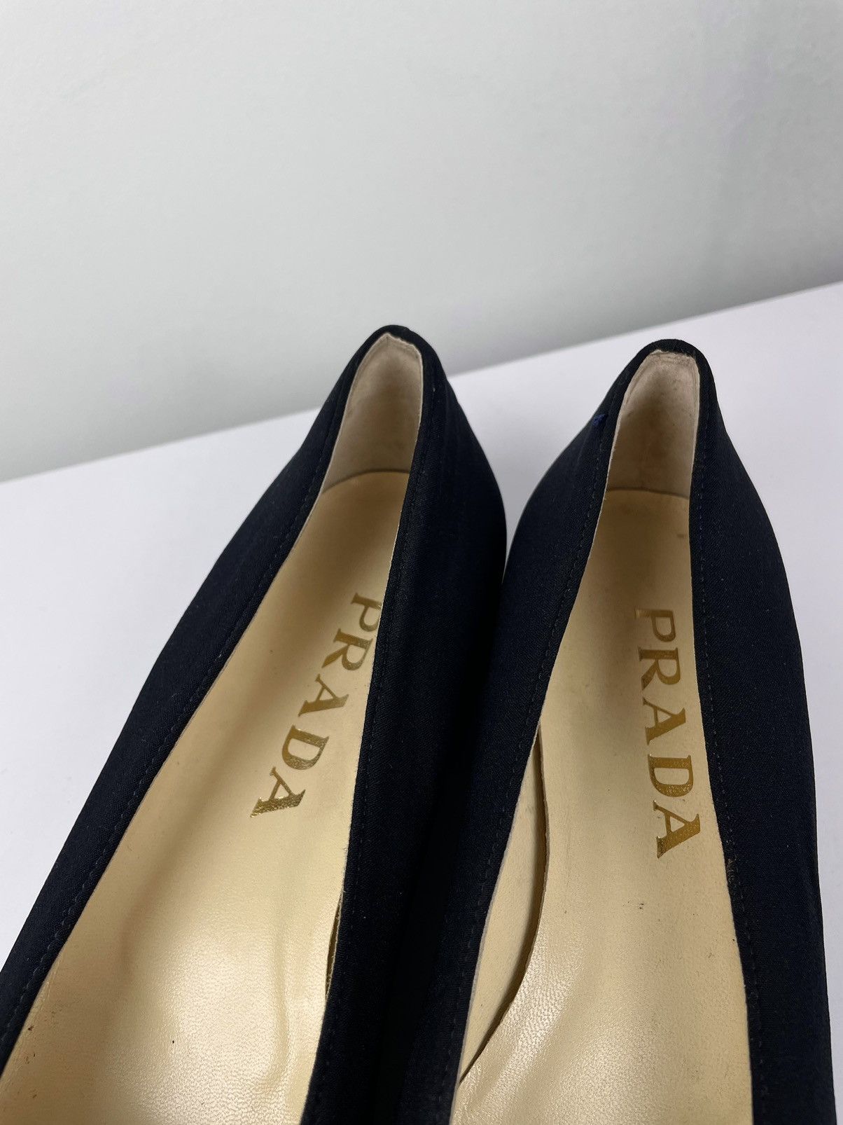 Prada Prada Black Ballet Flats Logo Buckle Loafers Pumps Size US 7 / IT 37 - 12 Thumbnail