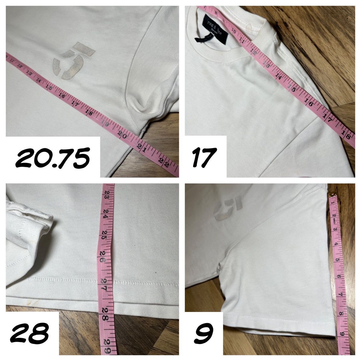 Rag & Bone Rag & Bone “Numbers Game” No.5 Tee Y2K Size US S / EU 44-46 / 1 - 6 Thumbnail