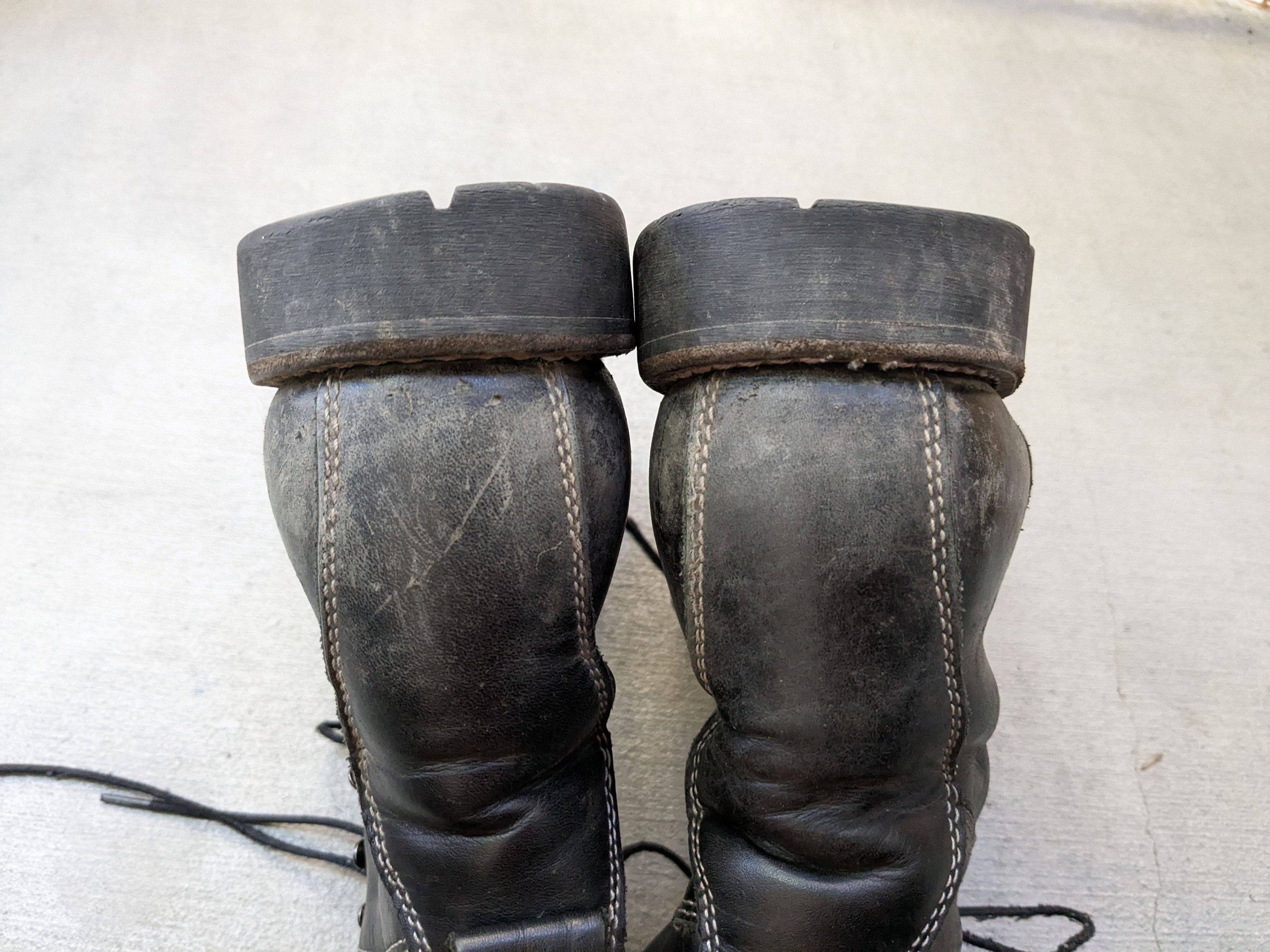 Red Wing Vintage Red Wings Work Boots 11.5 D Combat Black Leather Size US 11.5 / EU 44-45 - 15 Thumbnail