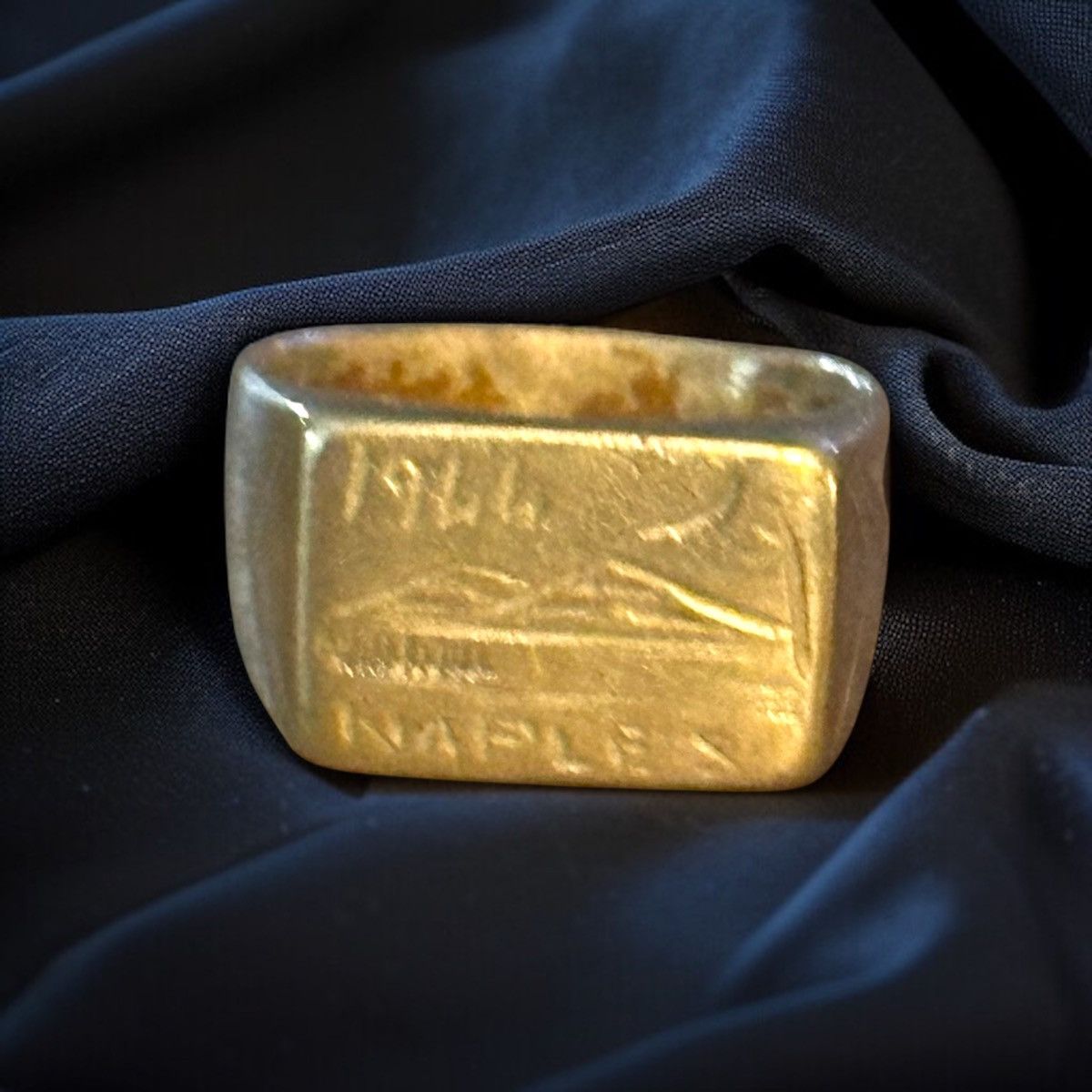Vintage Vintage WWII 1944 Naples, Italy trench art ring Size ONE SIZE - 1 Thumbnail