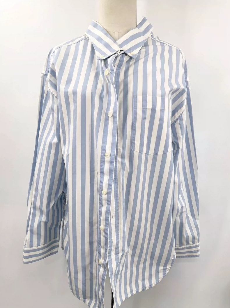 Balenciaga Balenciaga size 34 White Stripe Shirt Size XS / US 0-2 / IT 36-38 - 1 Thumbnail
