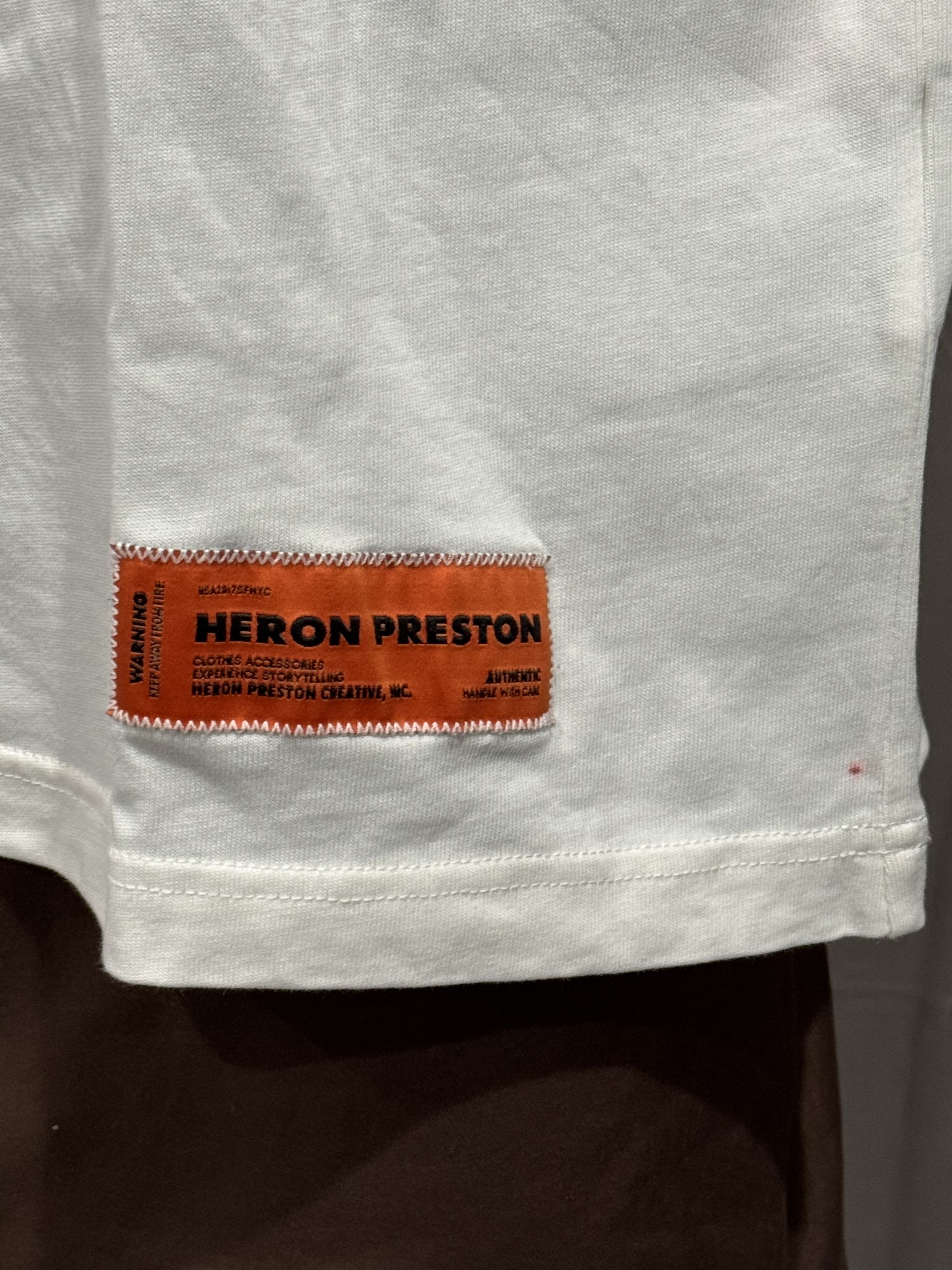 Heron Preston Heron Preston CTNMB Short-Sleeve Turtleneck White/Black Size US M / EU 48-50 / 2 - 5 Thumbnail