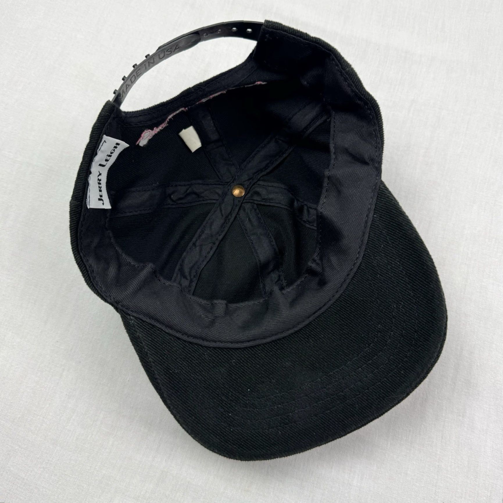 Vintage VINTAGE Jerry Leigh Barbie Snapback Hat Adult Black 90s Embroidered Women adjustable Size ONE SIZE - 6 Thumbnail
