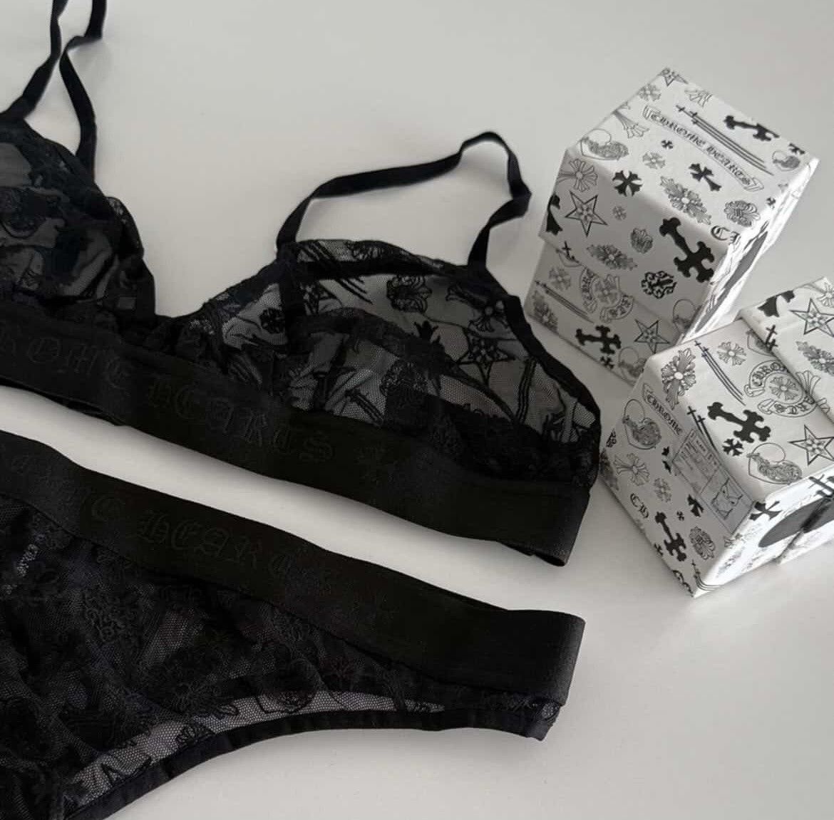 Chrome Hearts Chrome Hearts Lace Lingerie Set UNWORN Size S / US 4 / IT 40 - 3 Thumbnail