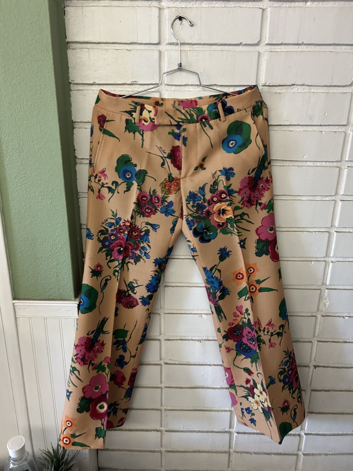 Gucci Gucci Ken Scott Flared Floral Trousers (sz 48) Size US 32 / EU 48 - 1 Thumbnail