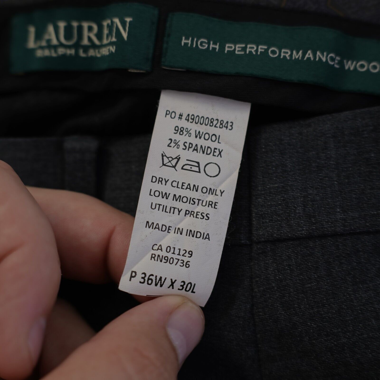 Lauren Ralph Lauren Lauren Ralph Lauren High Performance Wool Gray 37/31 Pleated Size 36R - 8 Thumbnail