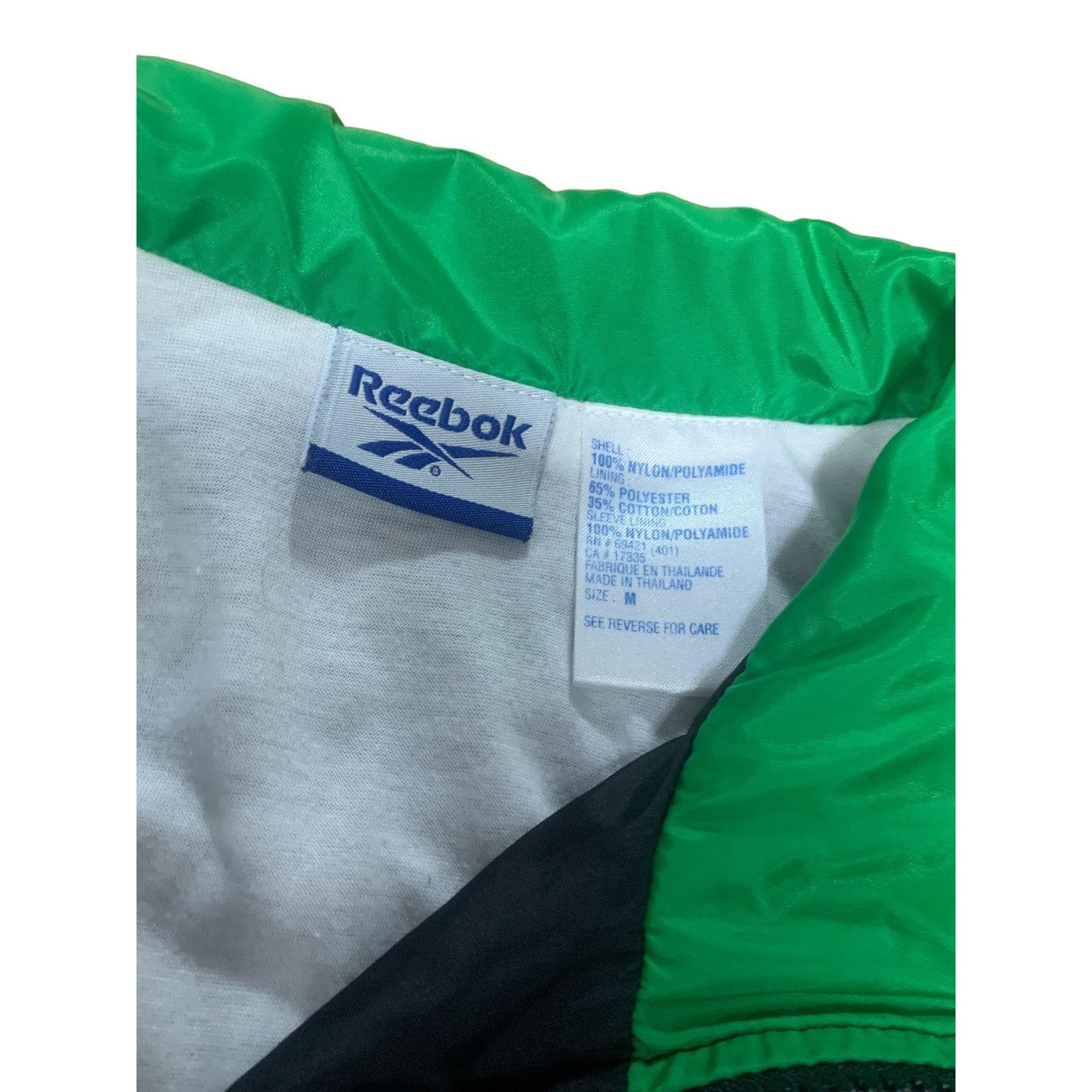 Reebok Vintage REEBOK Windbreaker Jacket Coat Full Zip Green Medium Size M / US 6-8 / IT 42-44 - 3 Thumbnail