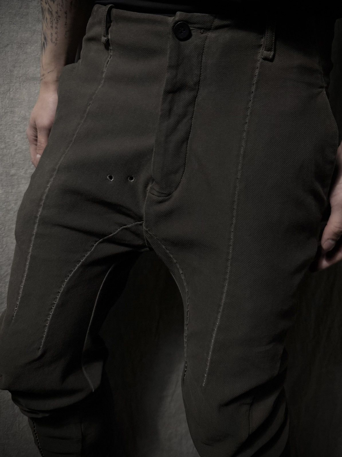 Masnada Masnada Structured Hand-Stitched Trousers Size US 31 - 2 Thumbnail
