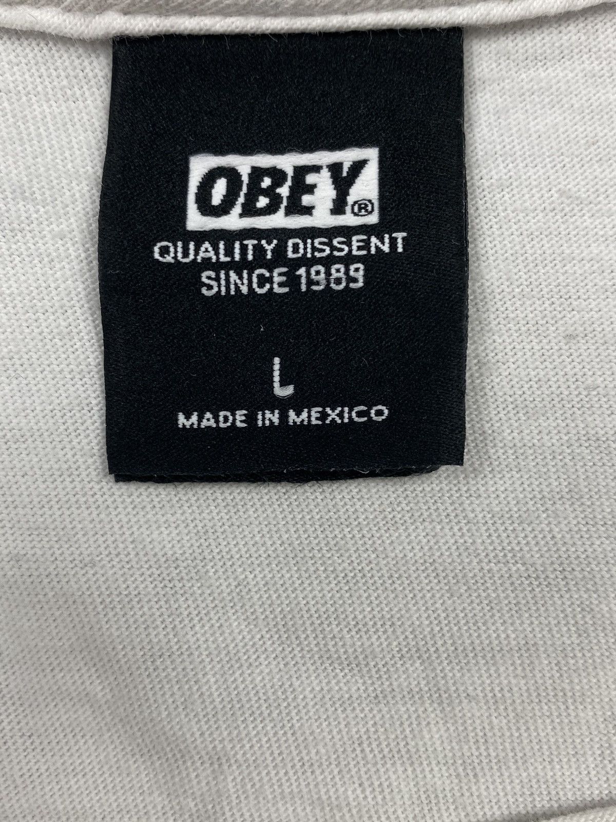 Obey Obey Big Logo White Cotton T Shirt Size L Streetwear Size US L / EU 52-54 / 3 - 8 Thumbnail