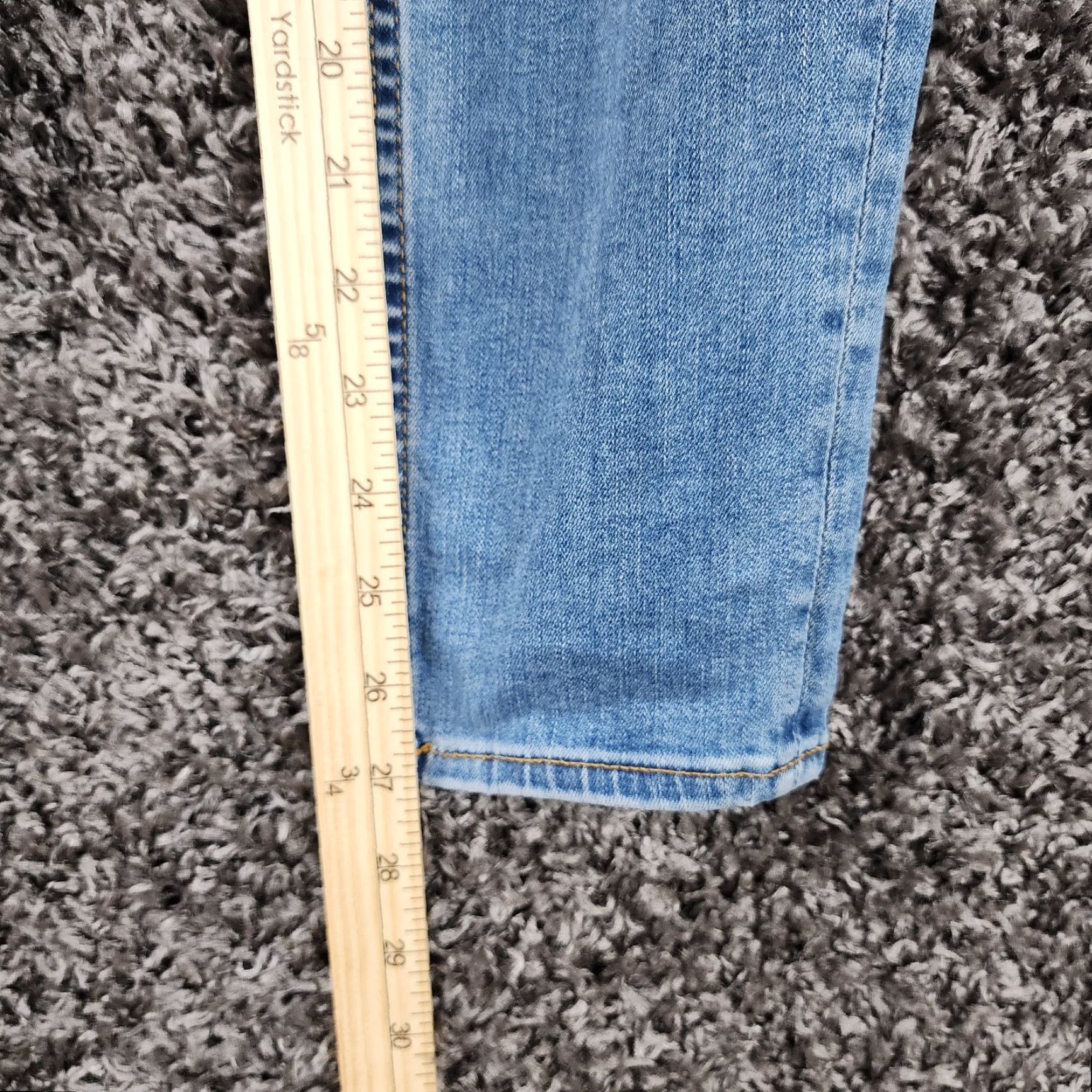 Vintage VINTAGE? Actually not vintage. Vigoss Jagger Womens Distressed Classic Fit Skinny Jeans Size 29 Blue Adult Women 29In Waist 29 Inseam 27In Size 29" - 6 Thumbnail