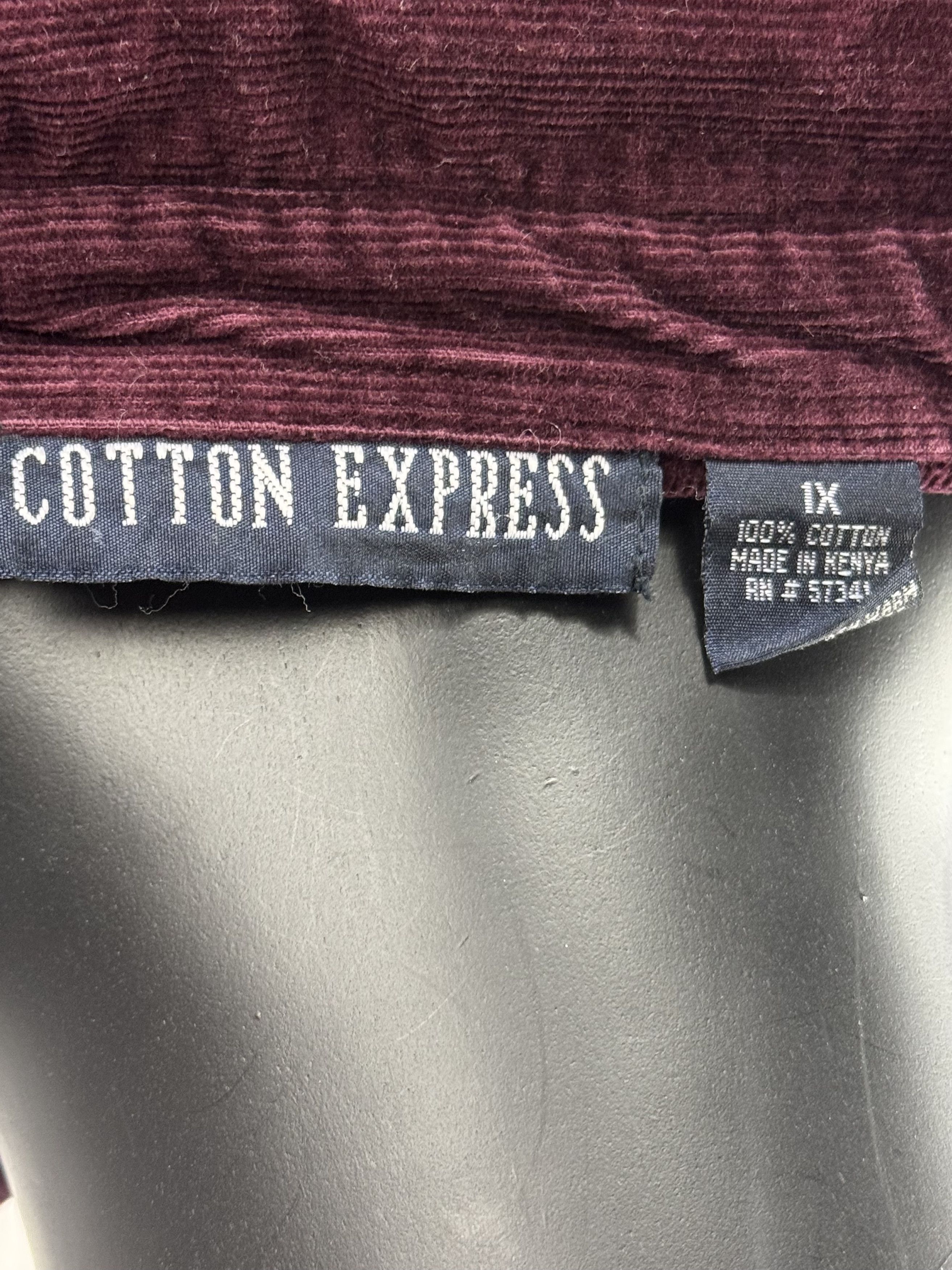 Vintage VTG Womens Cotton Express Corduroy Button Up Shirt Size XL / US 12-14 / IT 48-50 - 4 Thumbnail