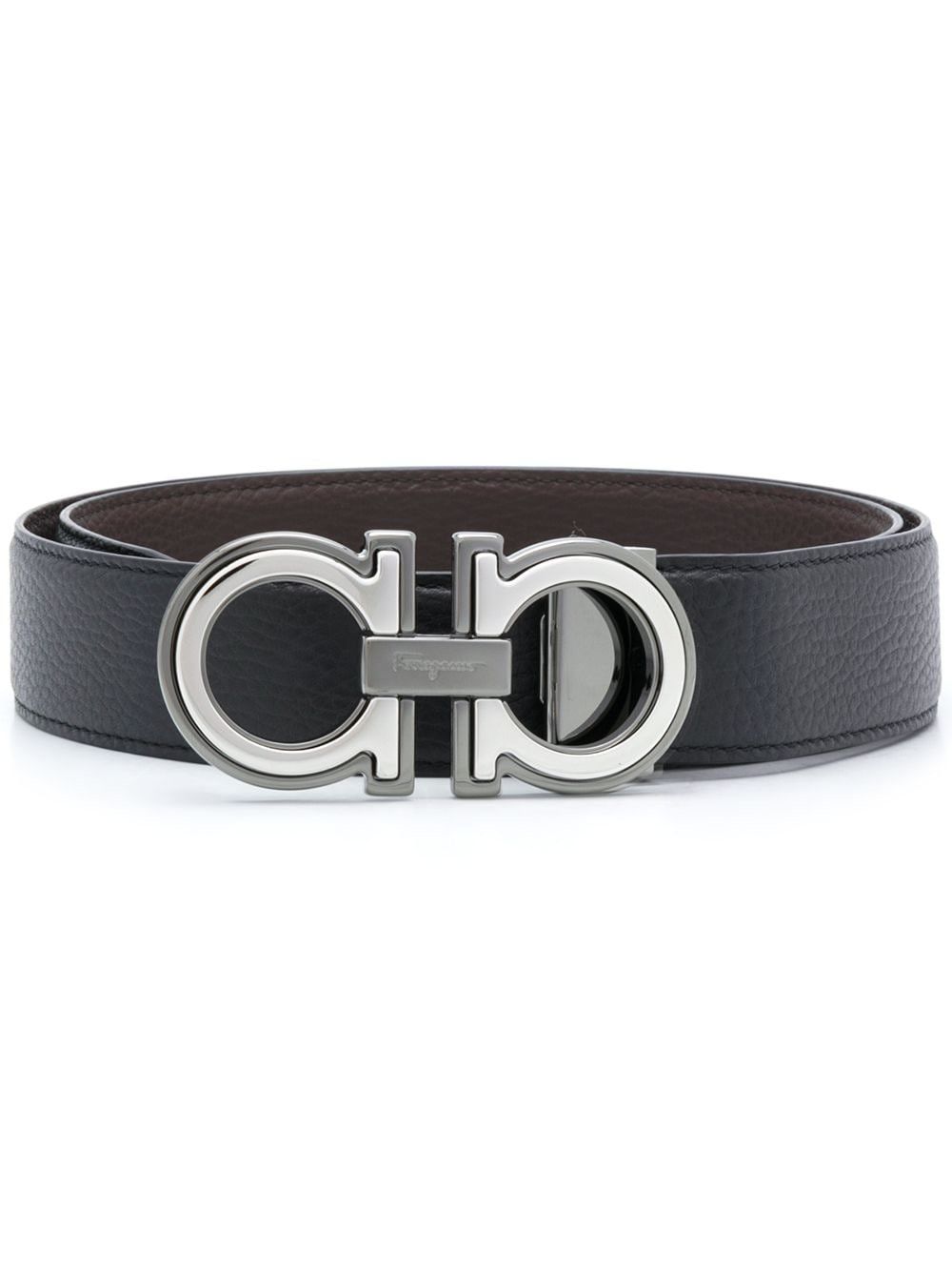 Salvatore Ferragamo GRAINED LEATHER REVERSIBLE GANCINI BELT Size ONE SIZE - 1 Thumbnail