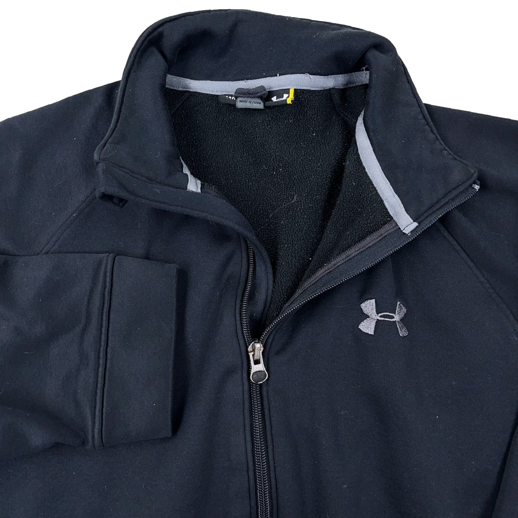 Under Armour Under Armour Jacket Men Medium Black Full Zip Track Jacket Sports Mens Regular Black 2000s Size US M / EU 48-50 / 2 - 2 Thumbnail