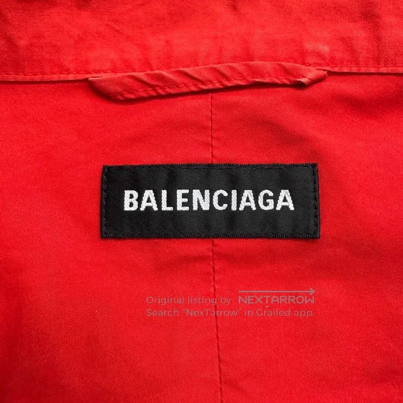 Balenciaga Balenciaga Red and White Patched Windbreaker Size US S / EU 44-46 / 1 - 2 Thumbnail