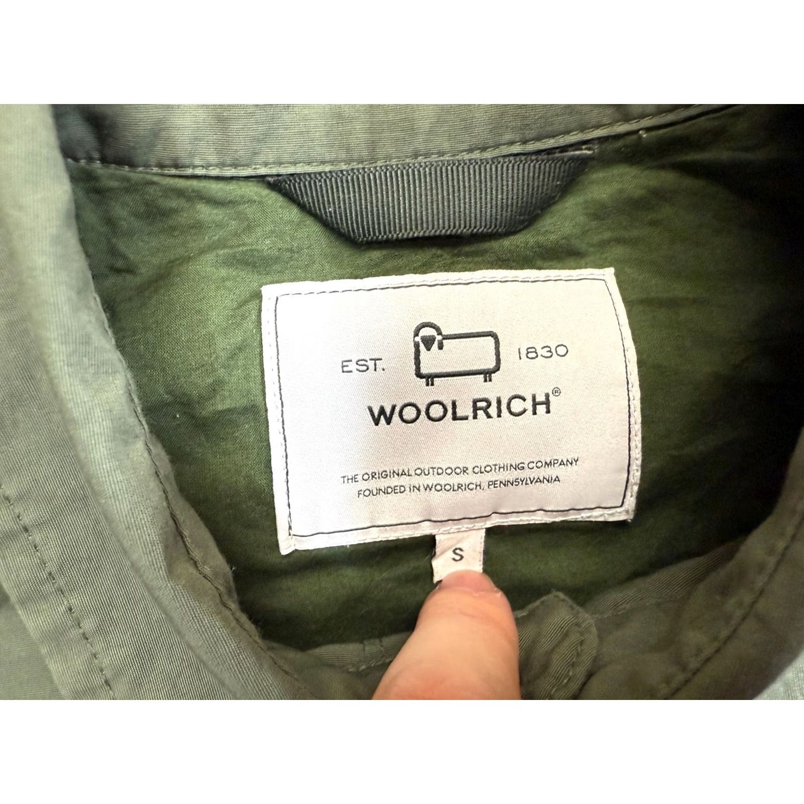 Vintage Woolrich Overshirt Jacket Mens S Green Military Style Snap Buttons Shirt Size US S / EU 44-46 / 1 - 5 Thumbnail
