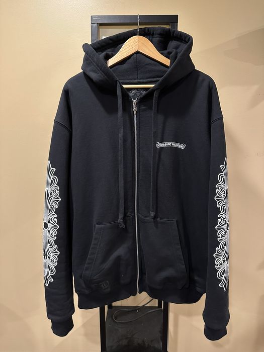 Chrome Hearts Chrome Hearts ASPEN Zip Up Floral Logo Black Thermal ...