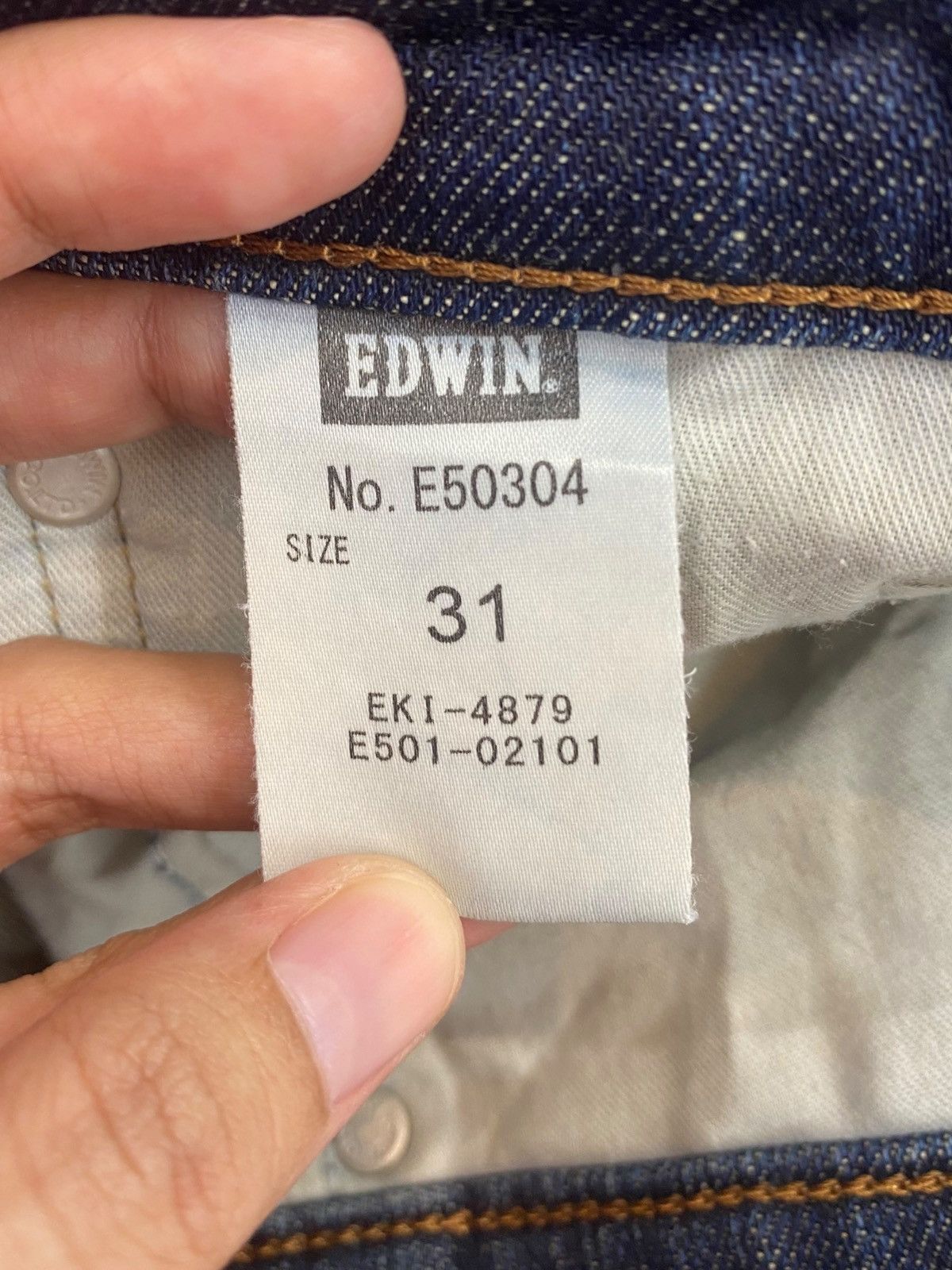 Edwin Edwin Whiskers Faded Wash Style Loose Jeans Size US 32 / EU 48 - 11 Thumbnail