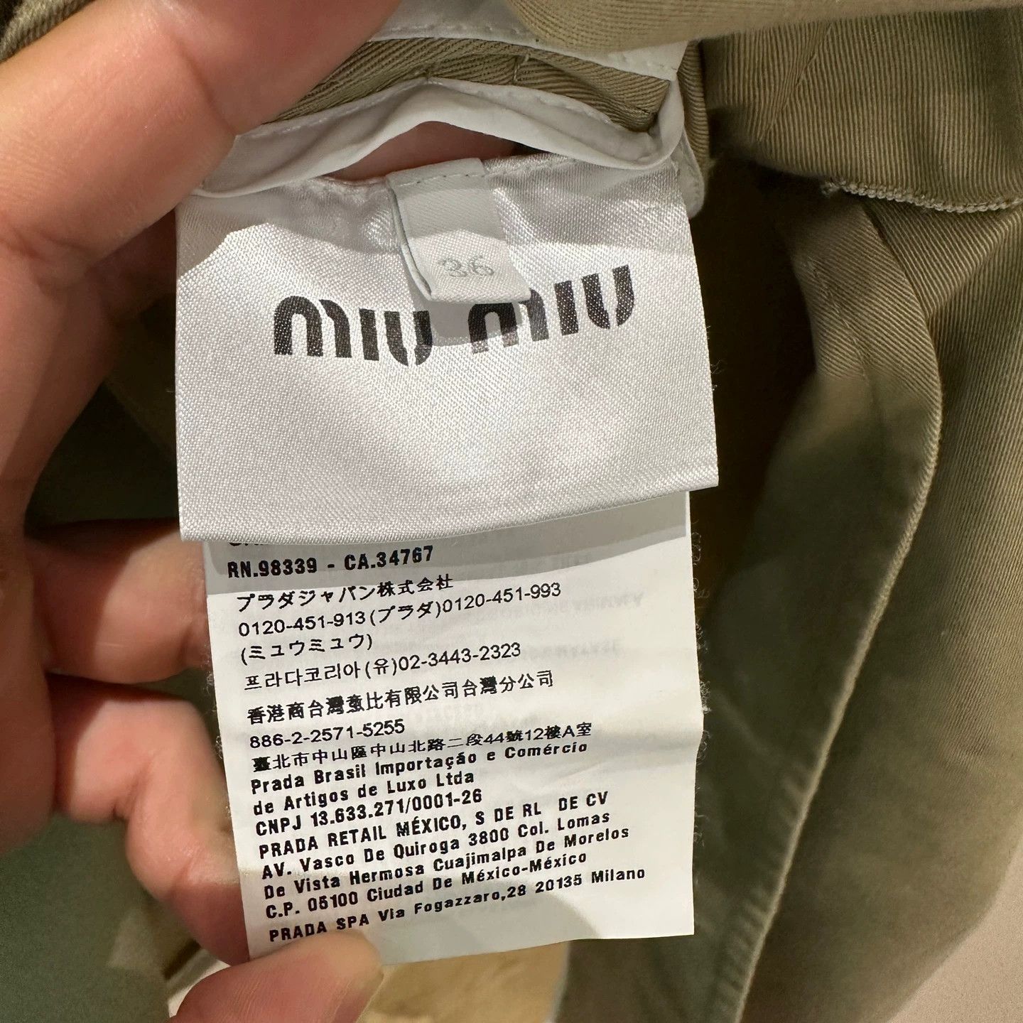 Miu Miu MIU MIU women's doll collar belted coat 36 cotton Size XS / US 0-2 / IT 36-38 - 4 Thumbnail