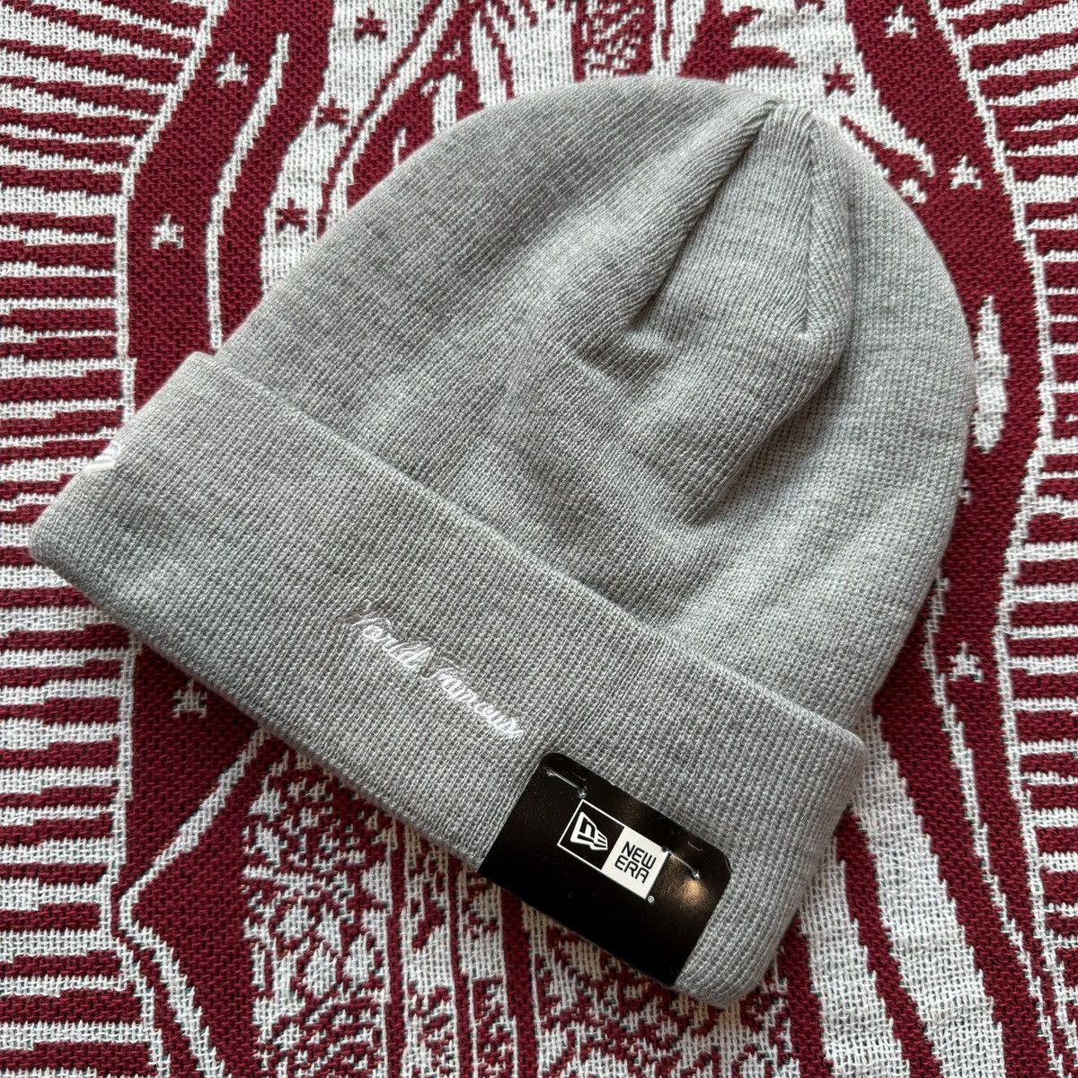 New Era × Supreme FW17 Supreme New Era Box Logo Beanie Heather Grey Size ONE SIZE - 3 Thumbnail