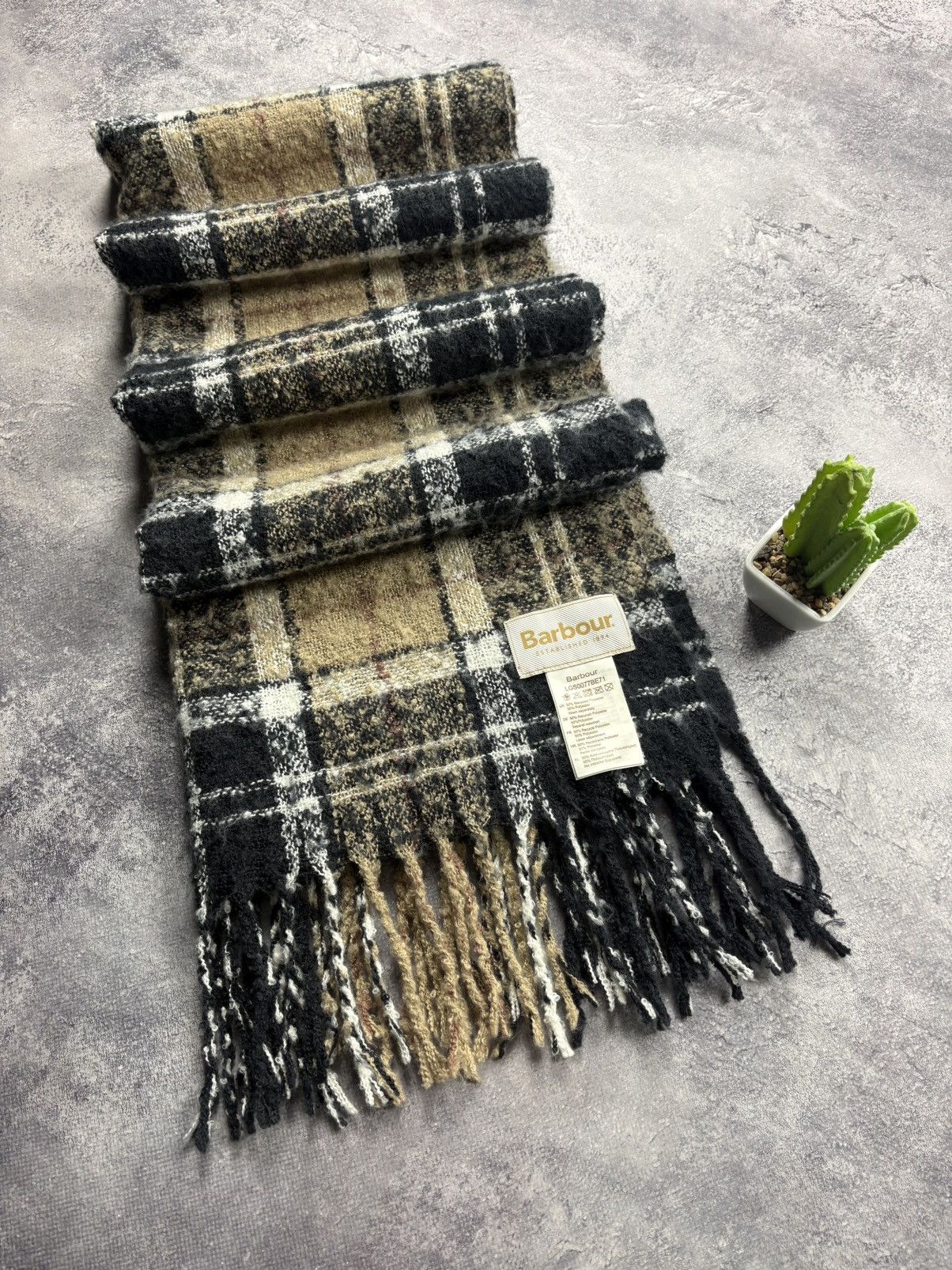 Barbour BARBOUR Hype Checkered Polyester Scarf Rare Streetwear Y2k Size ONE SIZE - 1 Thumbnail