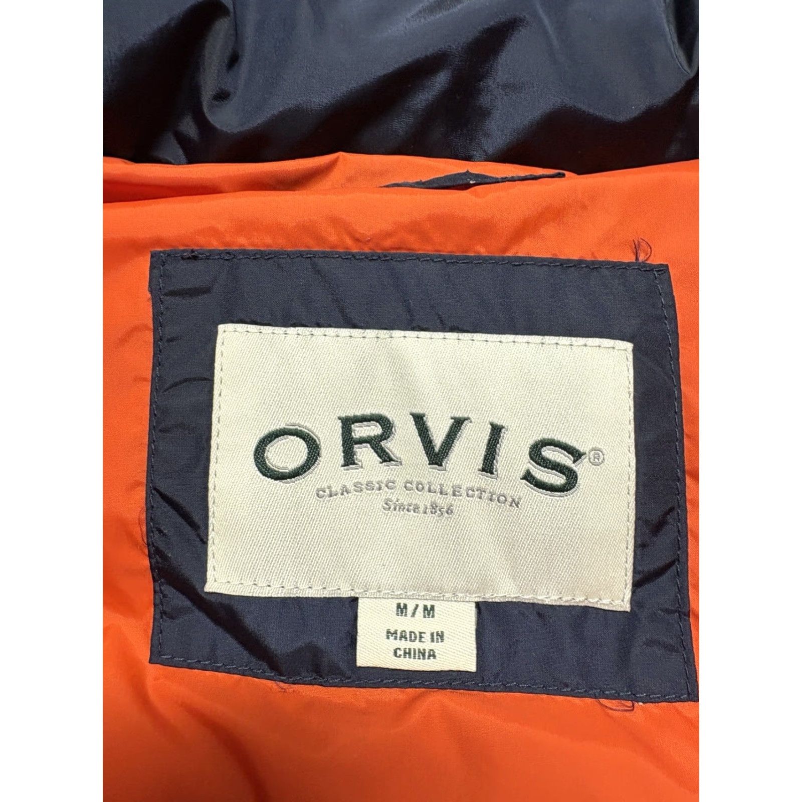 Orvis Orvis Puffer Vest Duck Down Mens Medium Navy Blue Quilted Jacket Zip Snap Size US M / EU 48-50 / 2 - 5 Thumbnail