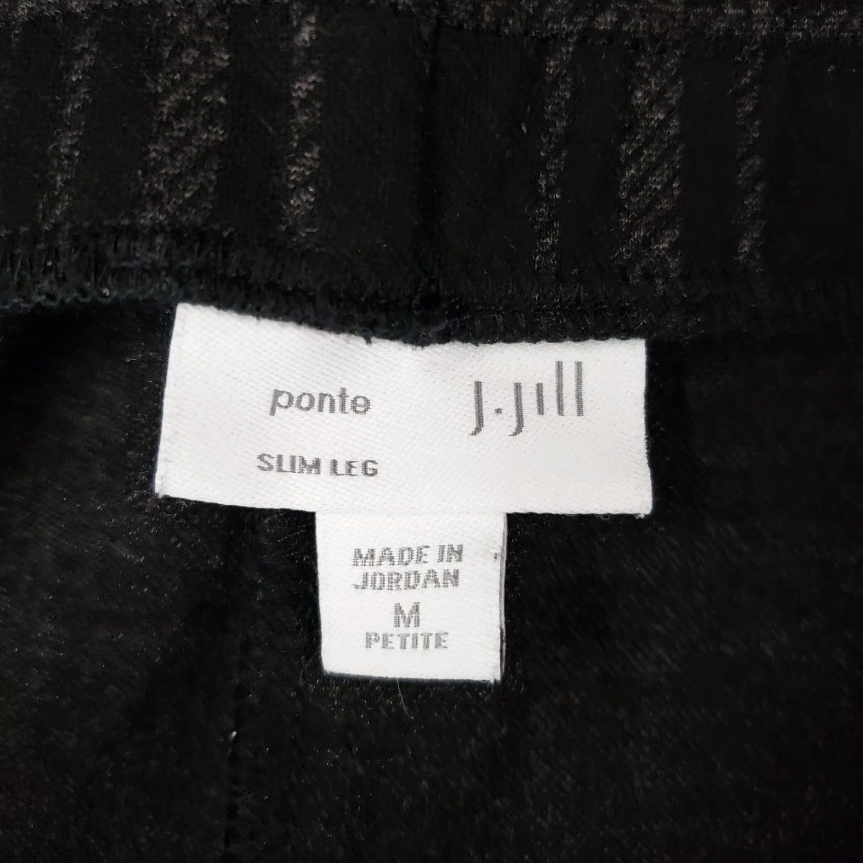 J. Jill J Jill Womens Ponte Slim Leg Cropped Pants PM Petite Black Gray Mid Rise Pants Boys? No. Size 32" / US 10 / IT 46 - 7 Thumbnail