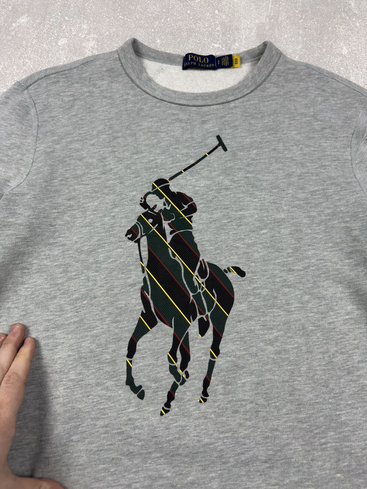 Polo Ralph Lauren Polo Ralph Lauren Big Horse Gray Sweatshirt Crew Neck size S Size US S / EU 44-46 / 1 - 4 Thumbnail