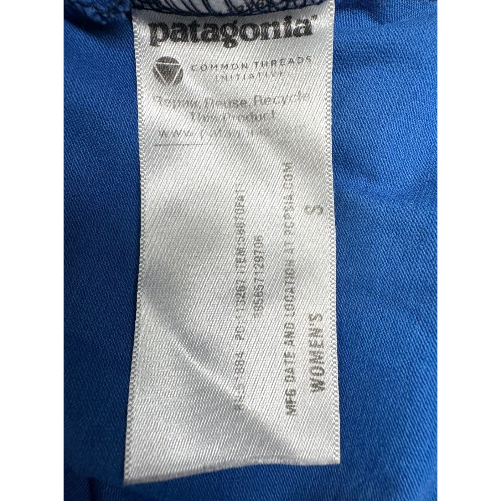 Patagonia VINTAGE Patagonia Women's Dress Wrap Knee-Length 95% Organic Cotton 5% Spandex Blue - Dark Blue Waistband Raglan 3/4 Sleeve V-Neck XS? Size S / US 4 / IT 40 - 5 Thumbnail