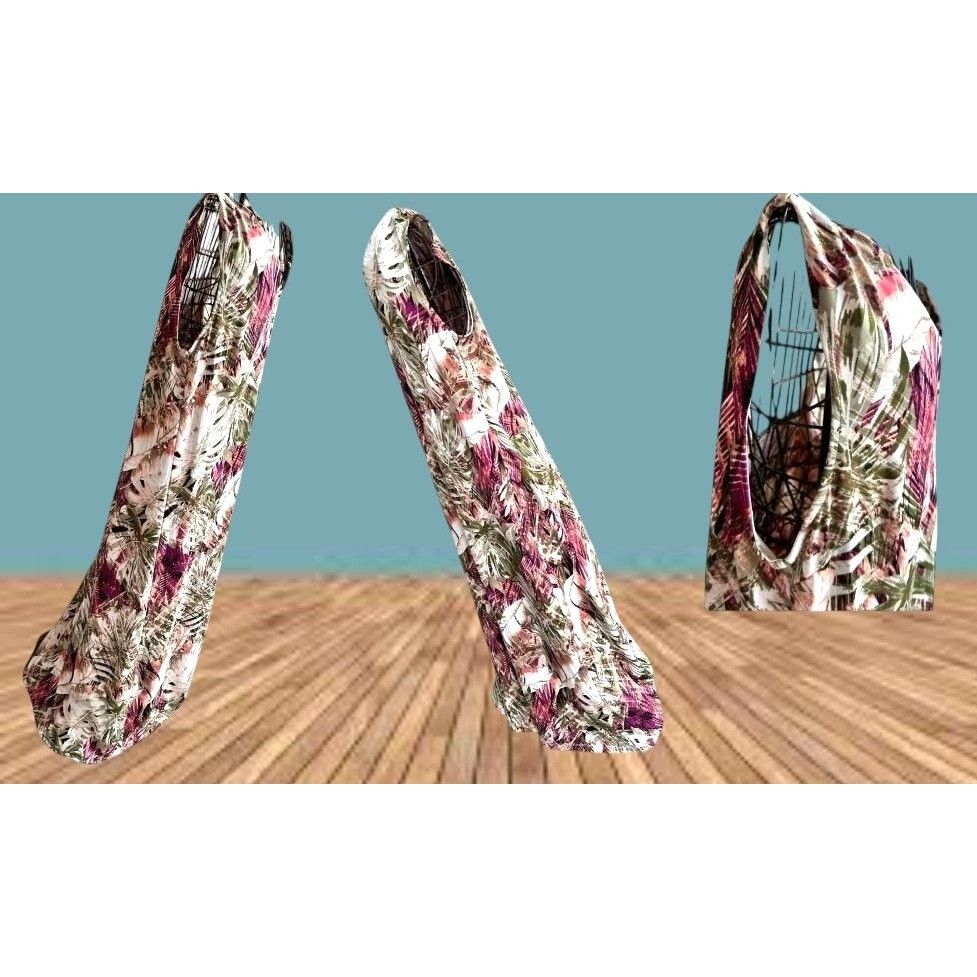 Other Ellen Weaver Maxi Dress Large Sleeveless Flowy Abstract Leav Size L / US 10 / IT 46 - 9 Thumbnail