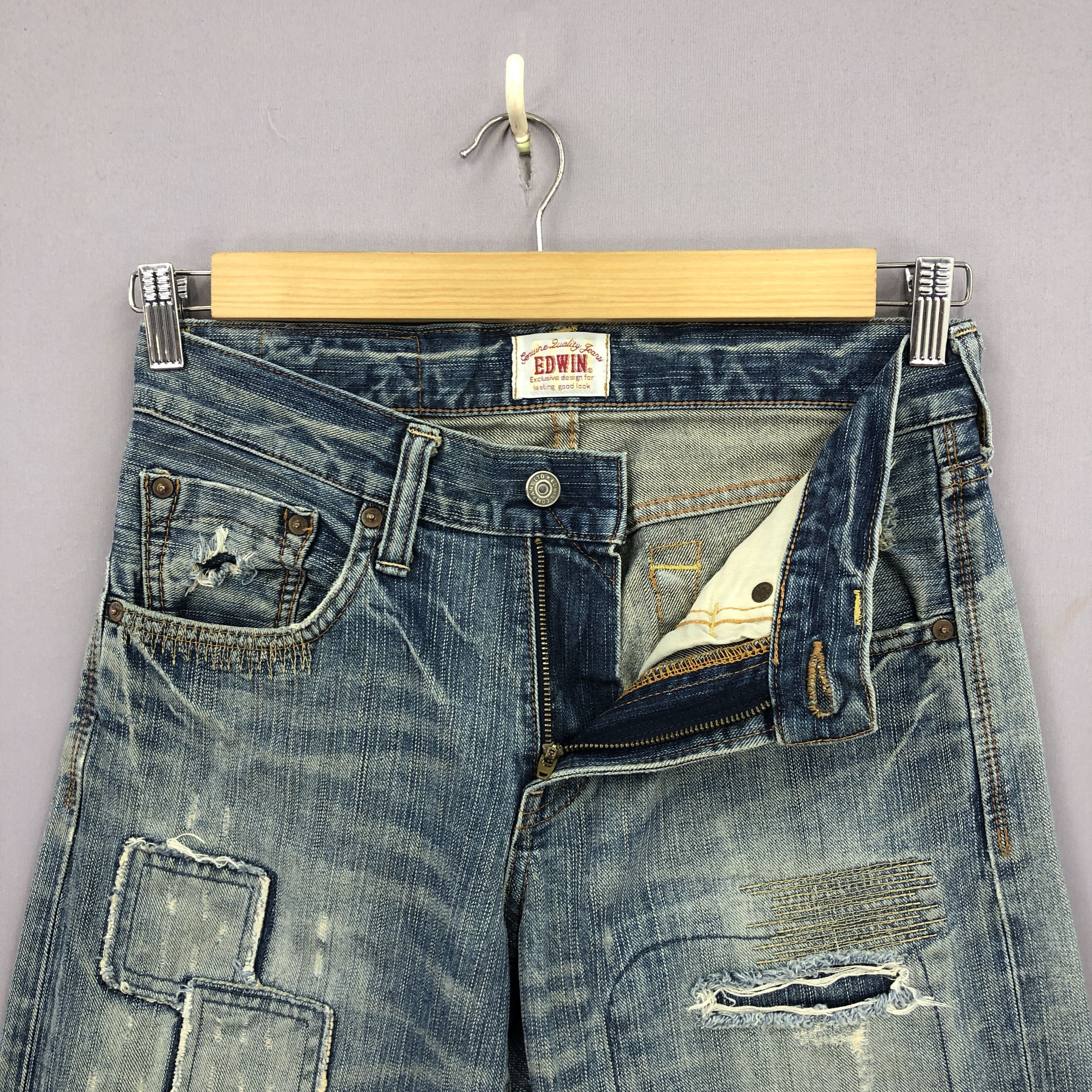 Levi's Vintage Distressed Edwin Jeans Light Wash Denim GF30273 Size US 30 / EU 46 - 6 Thumbnail