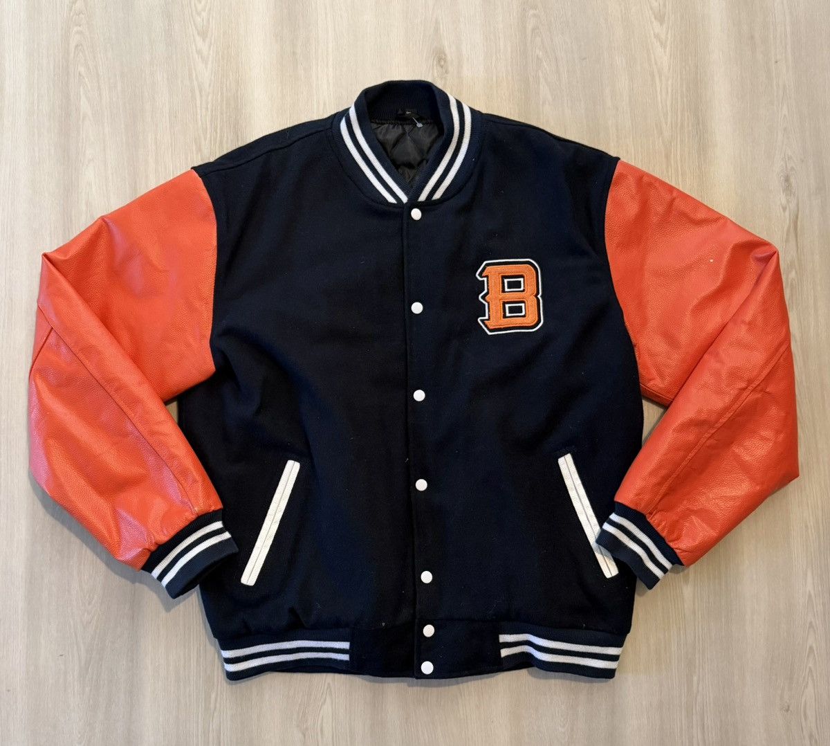 Vintage Vintage Wool Varsity Bomber Broncos Faux Leather Sleeves 2X Size US XXL / EU 58 / 5 - 6 Thumbnail