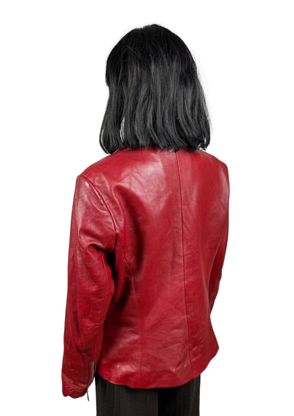 Other Proudfood Real Leather Blazer Jacket Perforated Trim size S Size S / US 4 / IT 40 - 10 Thumbnail