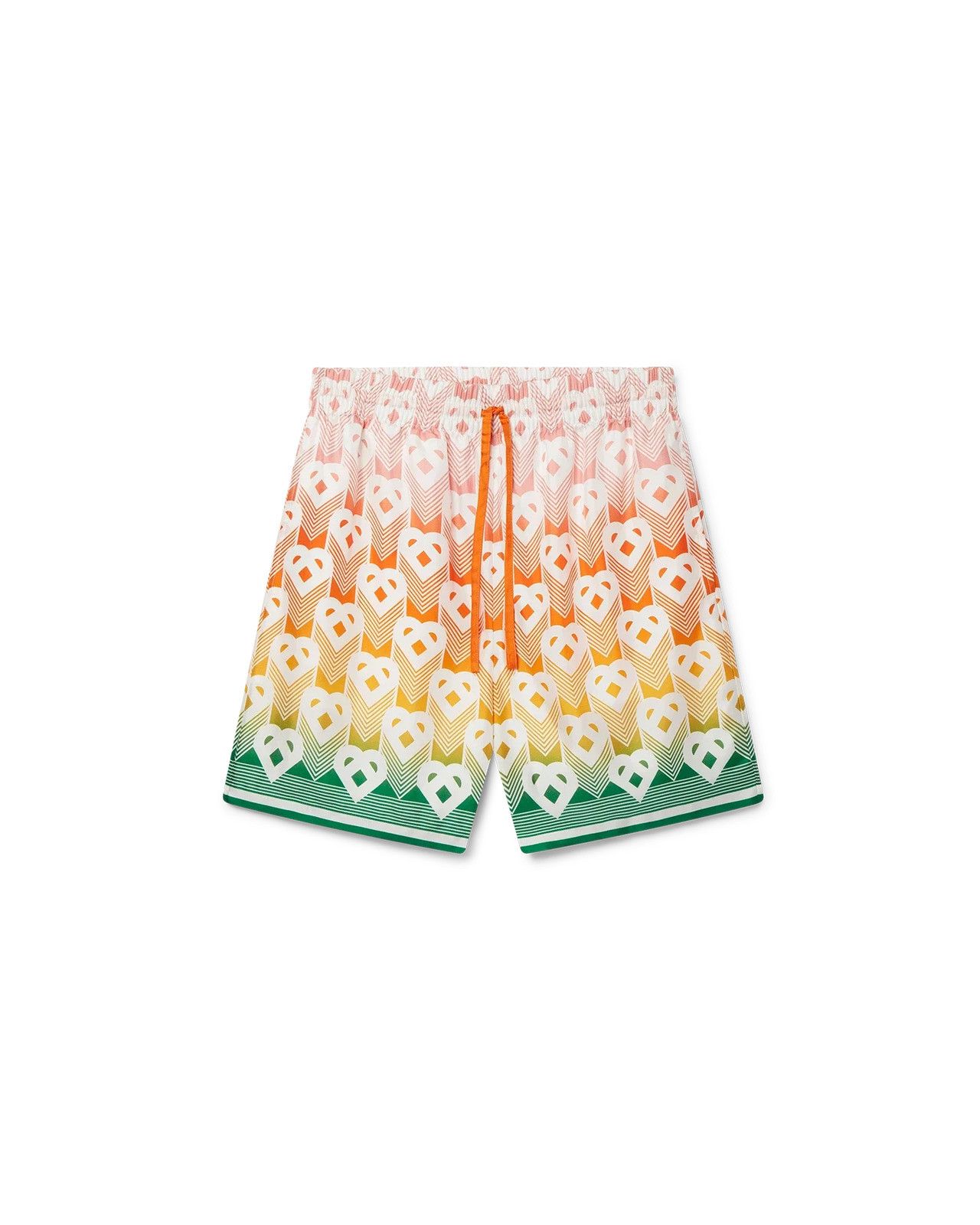 Casablanca o1mle0326 Drawstring Silk Shorts Heart Monogram Size US 26 / EU 42 - 1 Thumbnail