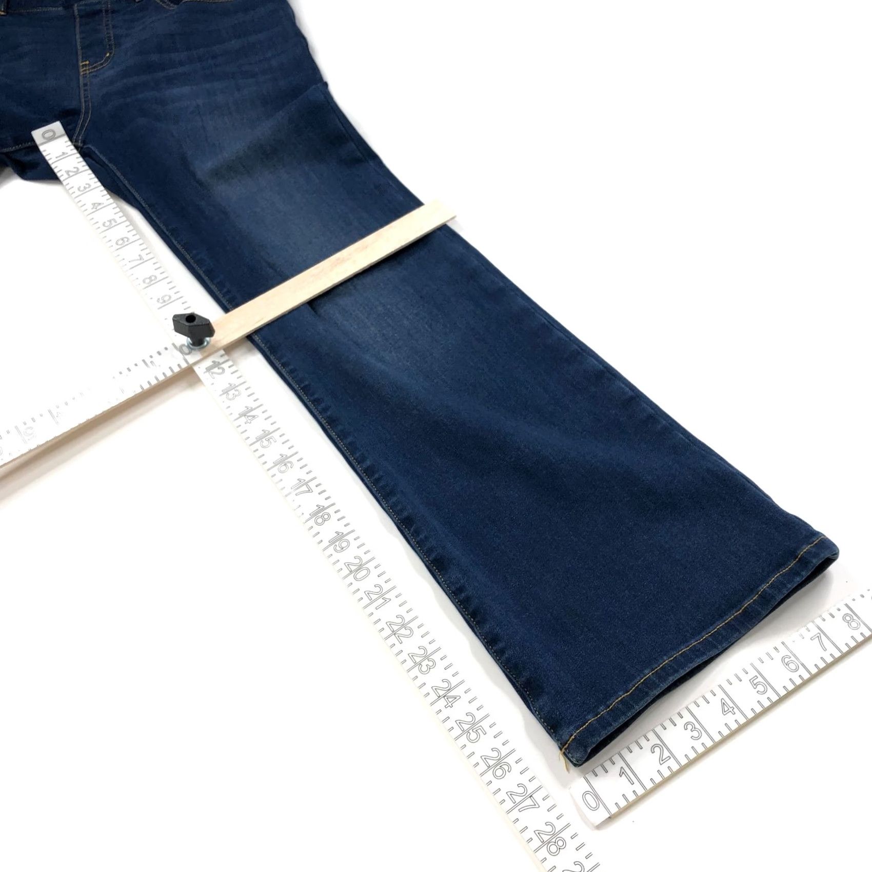 Denime Betabrand Bootcut Jeans Blue MINT M S-Petite Denim 32W 27L Mid Rise 5-Pocket Regular Size 28" / US 6 / IT 42 - 3 Thumbnail
