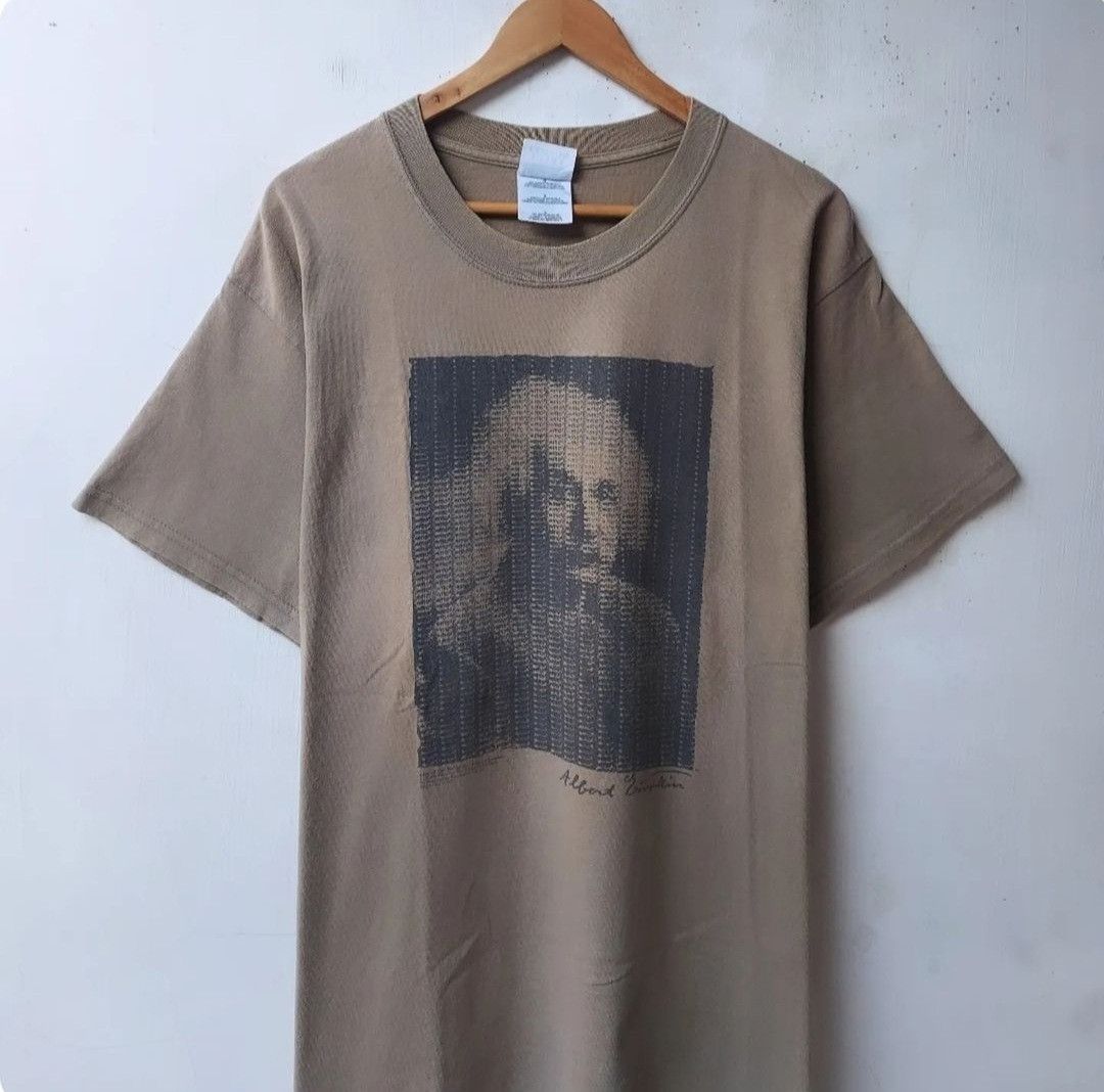 Vintage Vtg 90s Albert Einstein 'reality is merely an illusion' Size US L / EU 52-54 / 3 - 3 Thumbnail