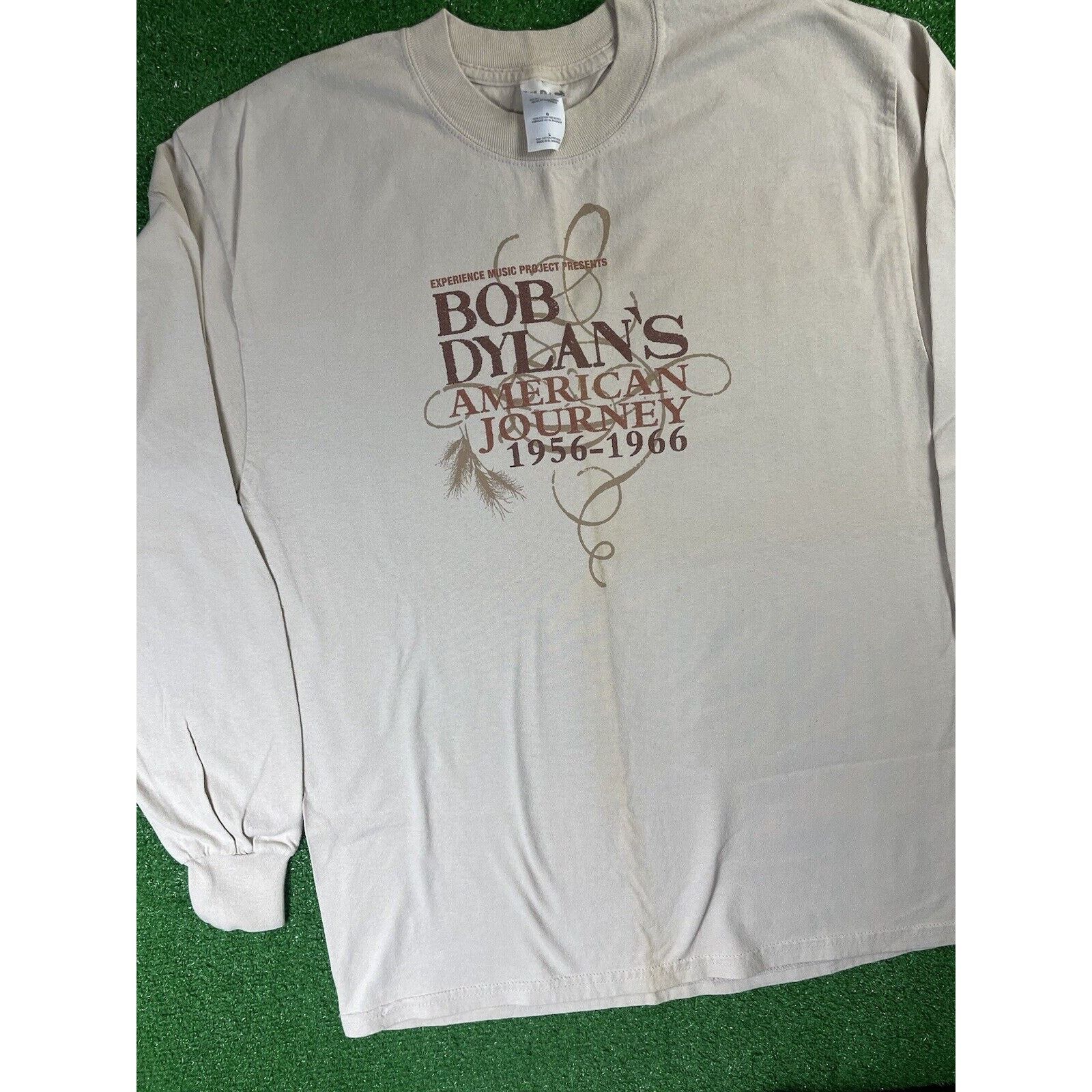 Vintage Vintage Bob Dylan American Journey Large Beige Shirt USA Size US L / EU 52-54 / 3 - 1 Thumbnail