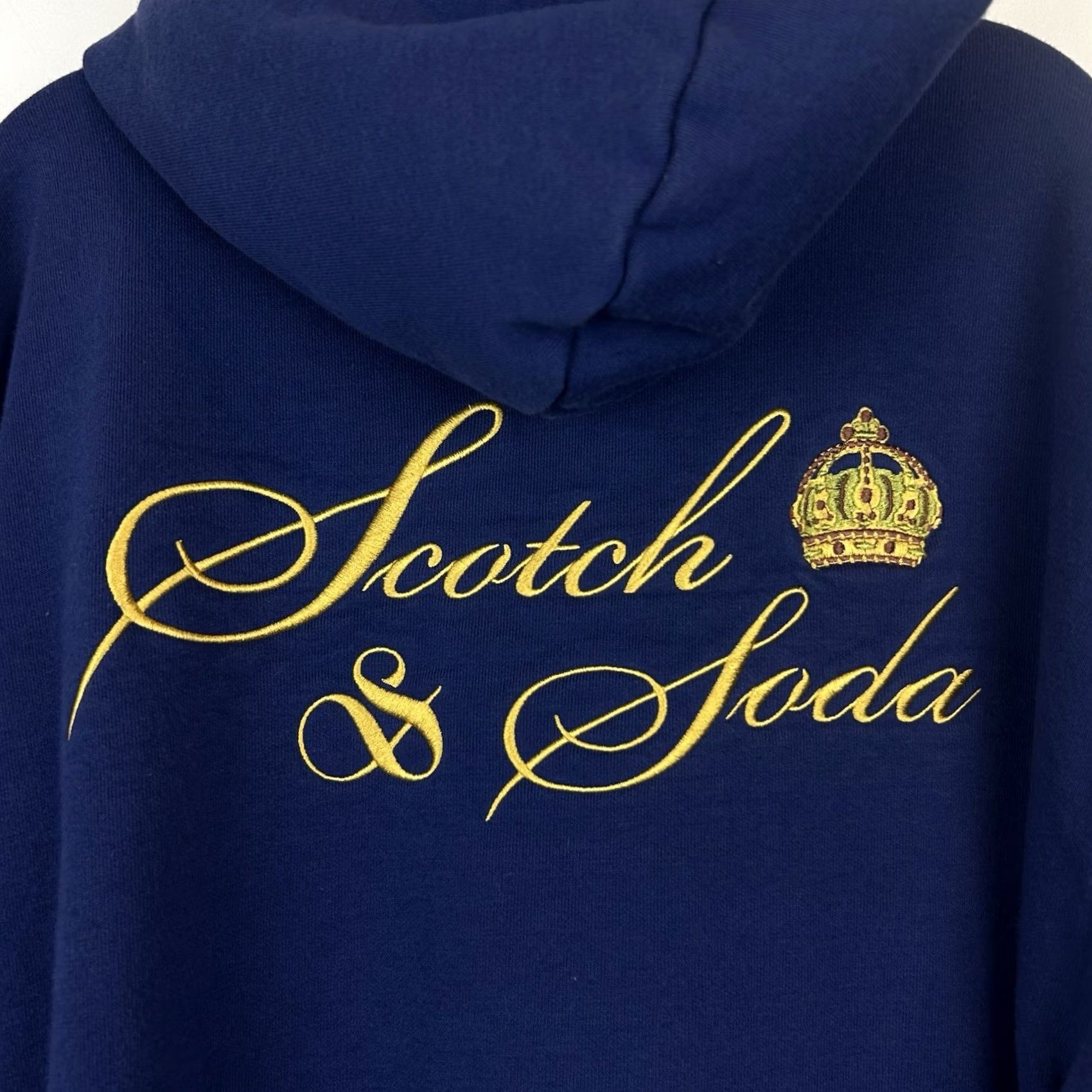 Scotch & Soda Scotch Soda Hoodie Mens XL Blue Embroidered Evening Skies Casual Size US XL / EU 56 / 4 - 3 Thumbnail