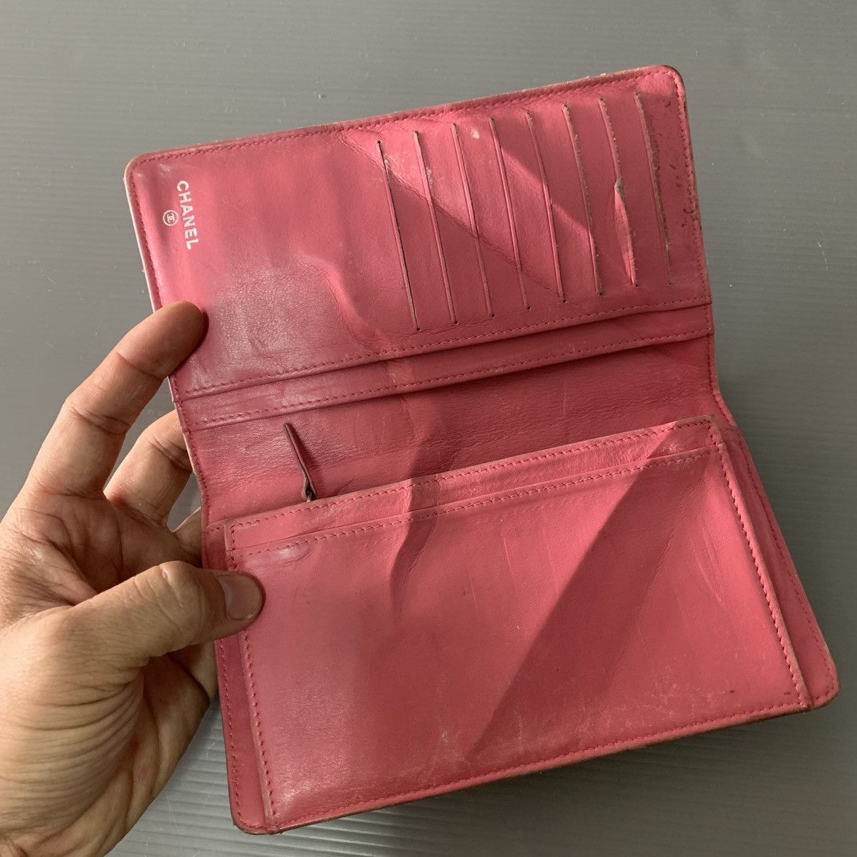 Chanel Chanel Pink Leather Long Wallet Size ONE SIZE - 10 Thumbnail