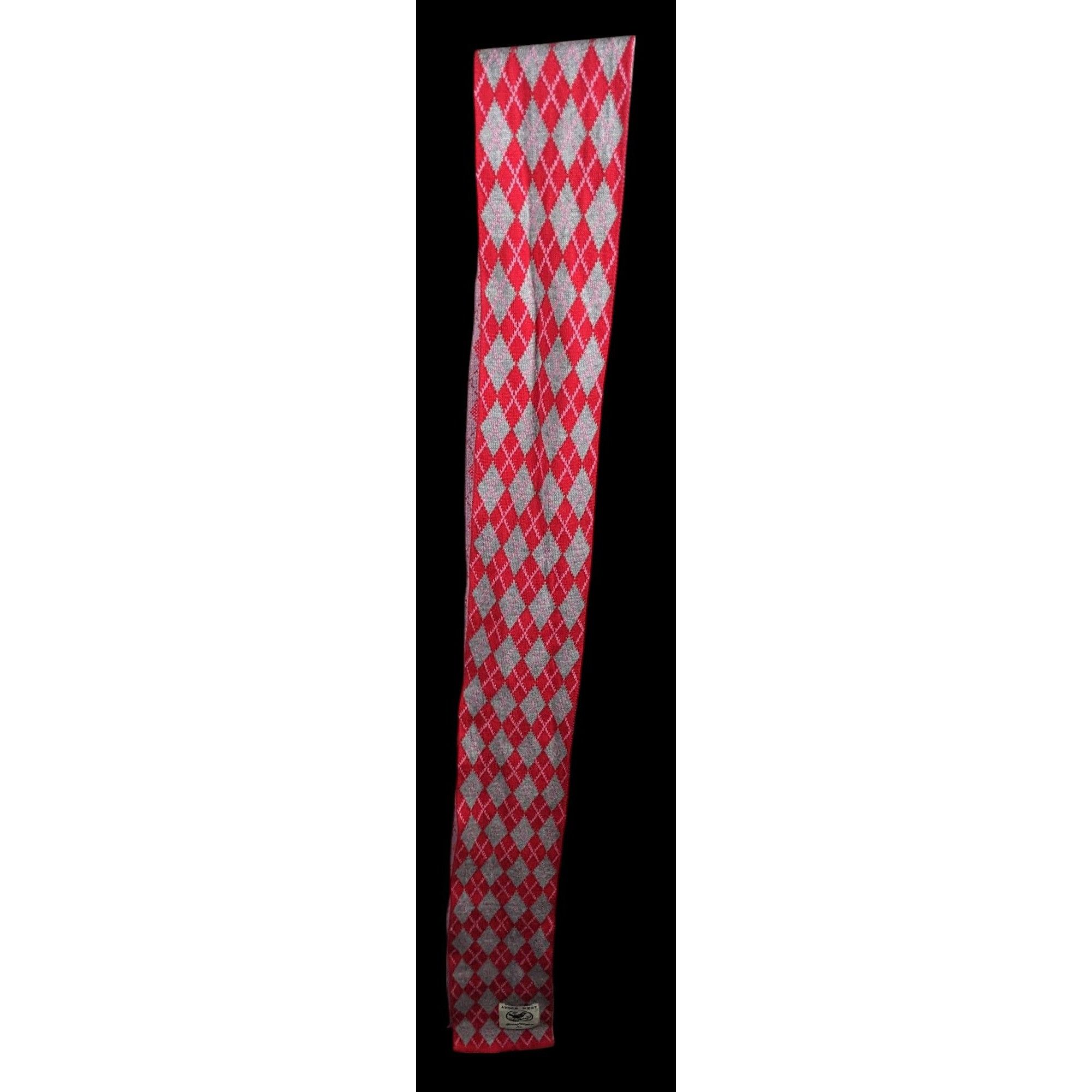 Other Avoca Nest Red And Grey Argyle Cotton Scarf Size ONE SIZE - 2 Thumbnail
