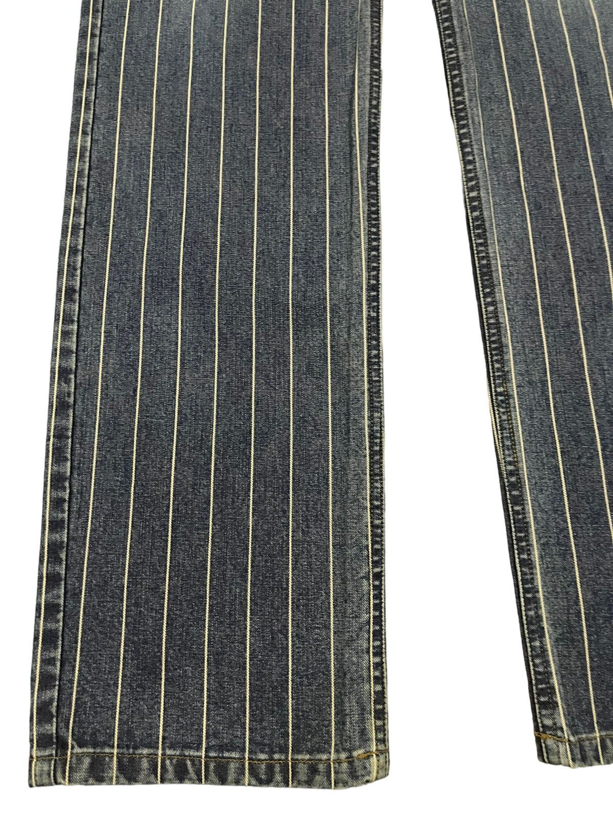 14th Addiction Vintage Japanese Skull Shit Distressed Style Stripe Jeans Size US 29 - 5 Thumbnail