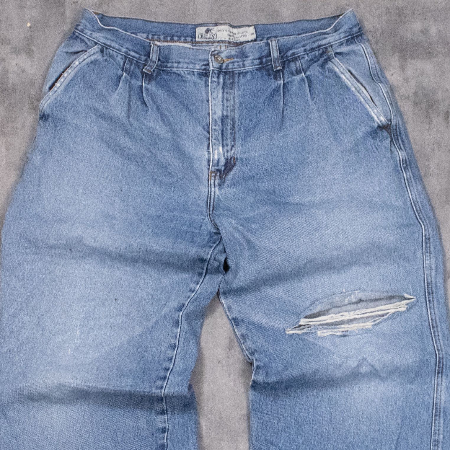 JNCO VTG Y2K Billy Mid Wash Baggy Denim Jeans Size US 34 / EU 50 - 4 Thumbnail
