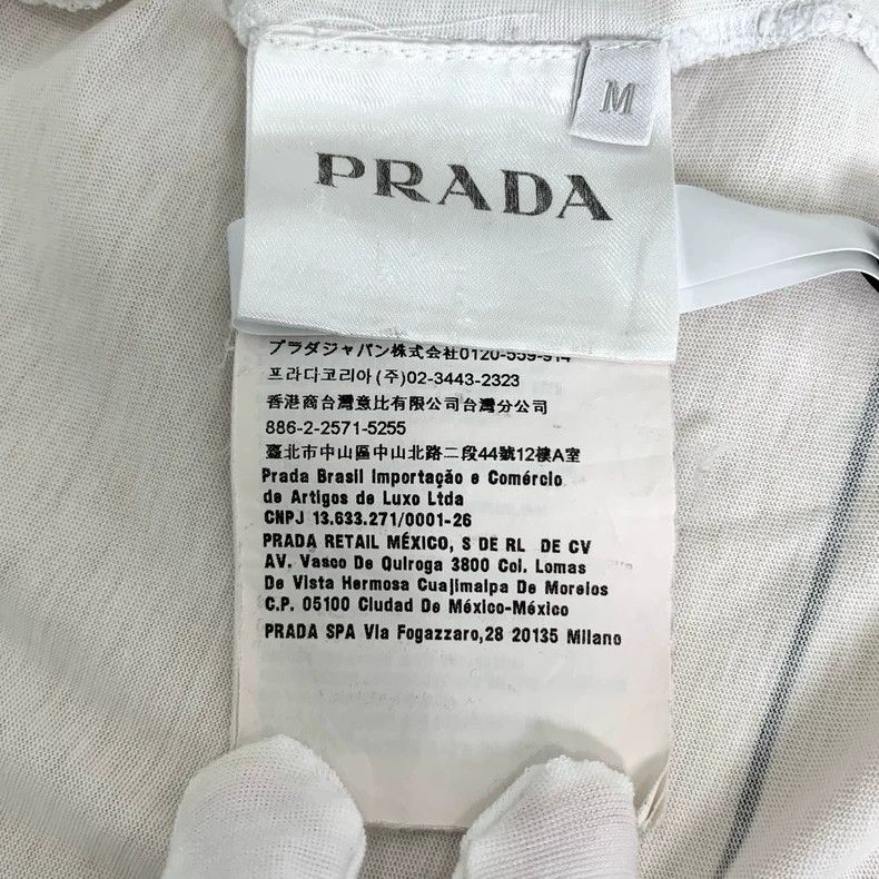 Prada Prada Portrait pattern printed round-neck white cotton shor Size US M / EU 48-50 / 2 - 6 Thumbnail