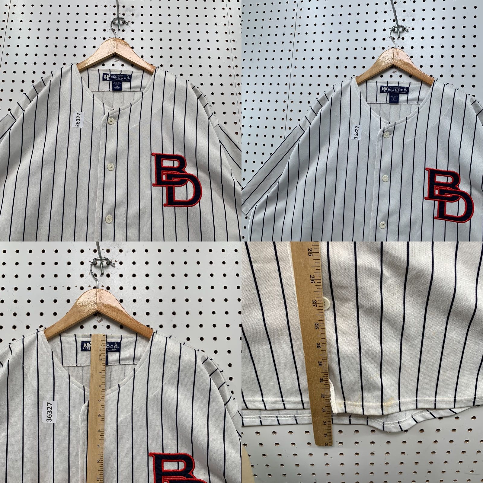 Big Dogs VINTAGE Big Dogs Baseball Jersey Men 2X White Striped Embroidered 90s Jersey Men Big 2X White Striped Embroidered Baseball Jersey 90s Mens Size US XXL / EU 58 / 5 - 8 Thumbnail