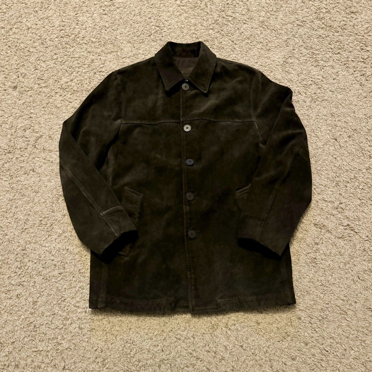 Gap × Vintage VINTAGE BROWN SUEDE LEATHER GAP JACKET! Size US M / EU 48-50 / 2 - 1 Thumbnail