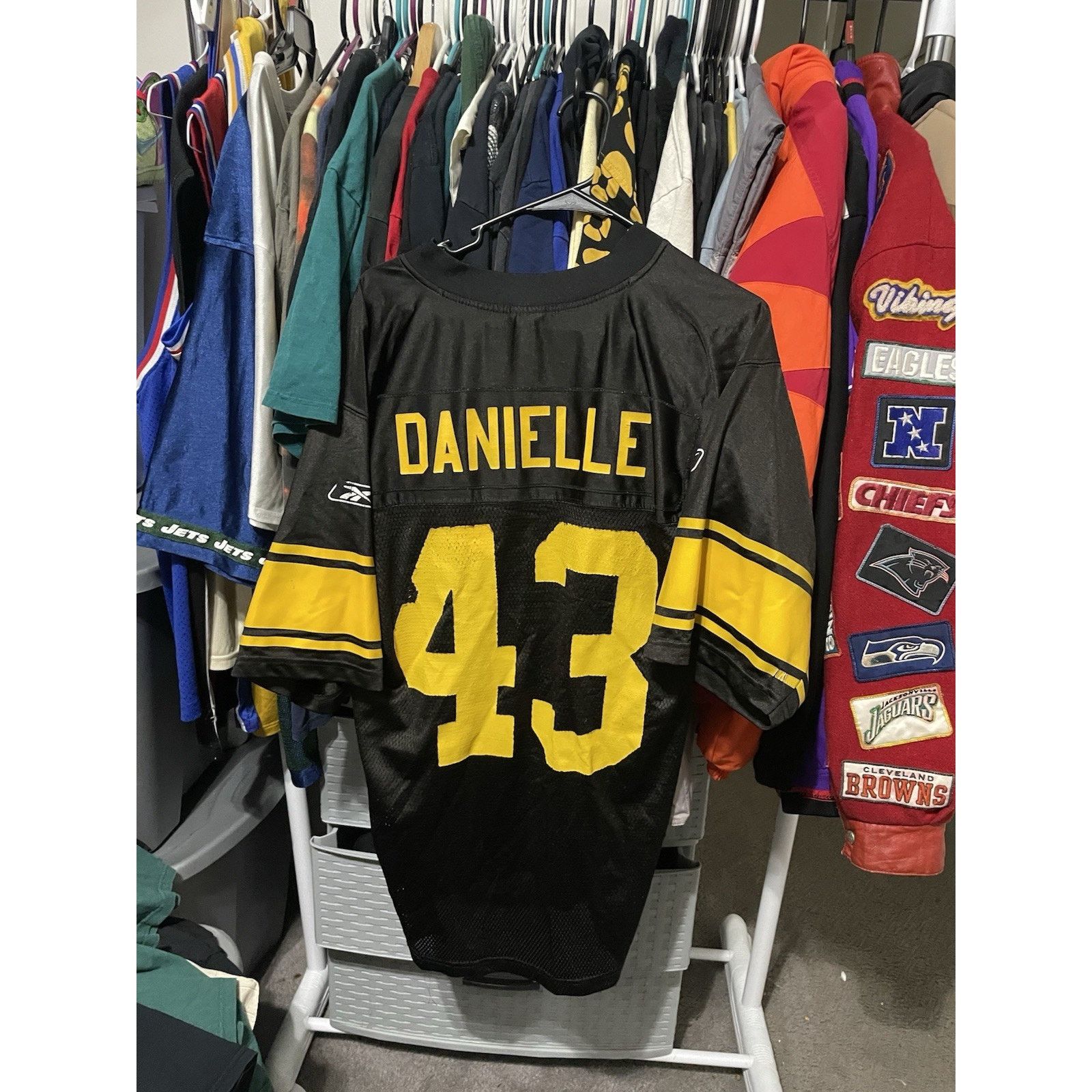 Reebok Size M-Vtg Custom Danielle Pitt Steelers Polamalu #43 jersey Size US M / EU 48-50 / 2 - 2 Thumbnail