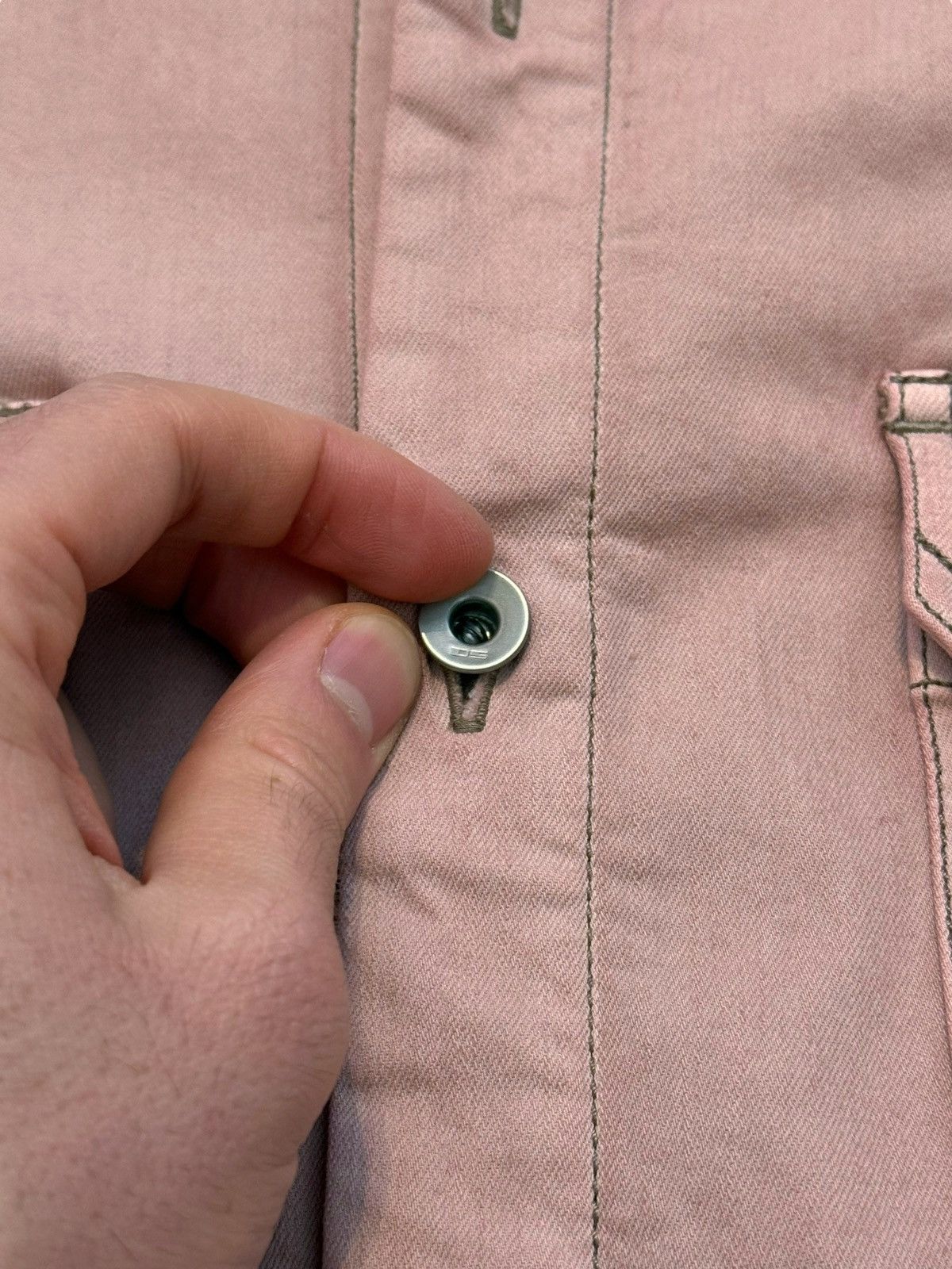 Rick Owens Pink Giacca Faded Denim Overshirt Jacket Size US L / EU 52-54 / 3 - 9 Thumbnail