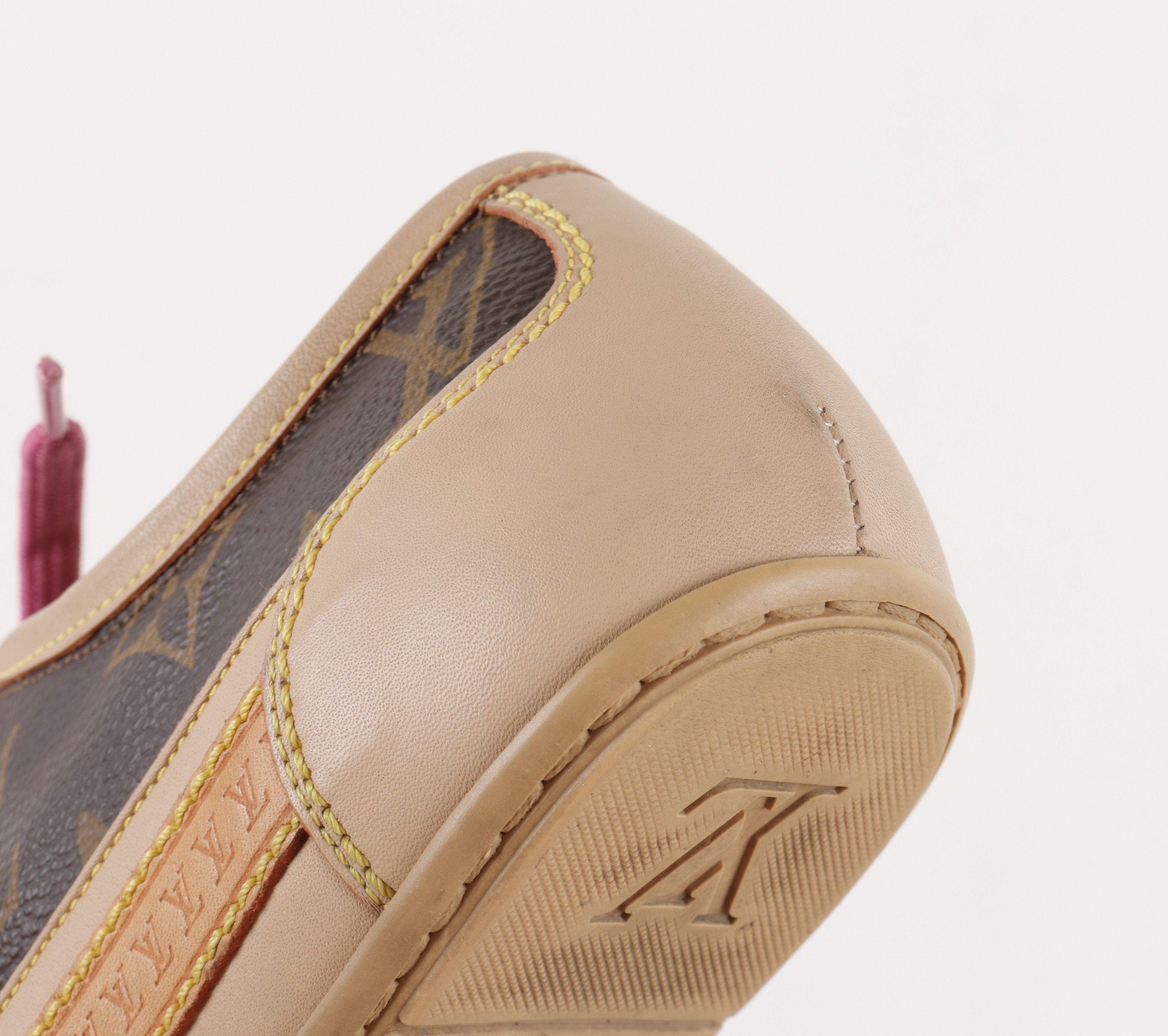 Louis Vuitton Louis Vuitton Leather Brown Monogram Sneakers Size US 6 / IT 36 - 5 Thumbnail