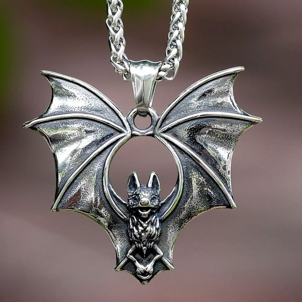 Jewelry Bat Pendant Detailed Necklace Size ONE SIZE - 1 Thumbnail