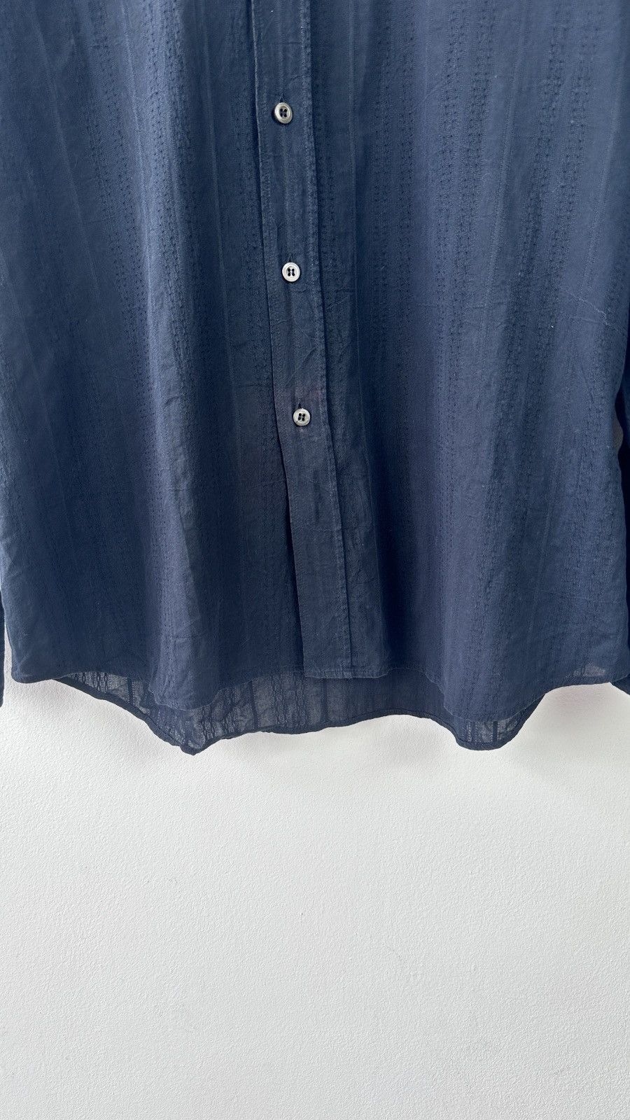 Prada ⁠PRADA Textured Jacquard Cotton Long Sleeve Shirt Size M Size US M / EU 48-50 / 2 - 15 Thumbnail